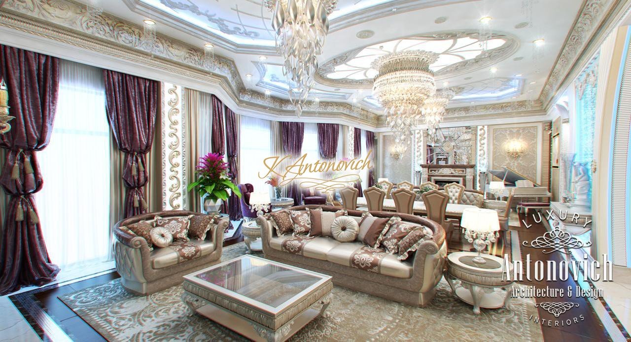 Beautiful Living Room Interior Design UAE