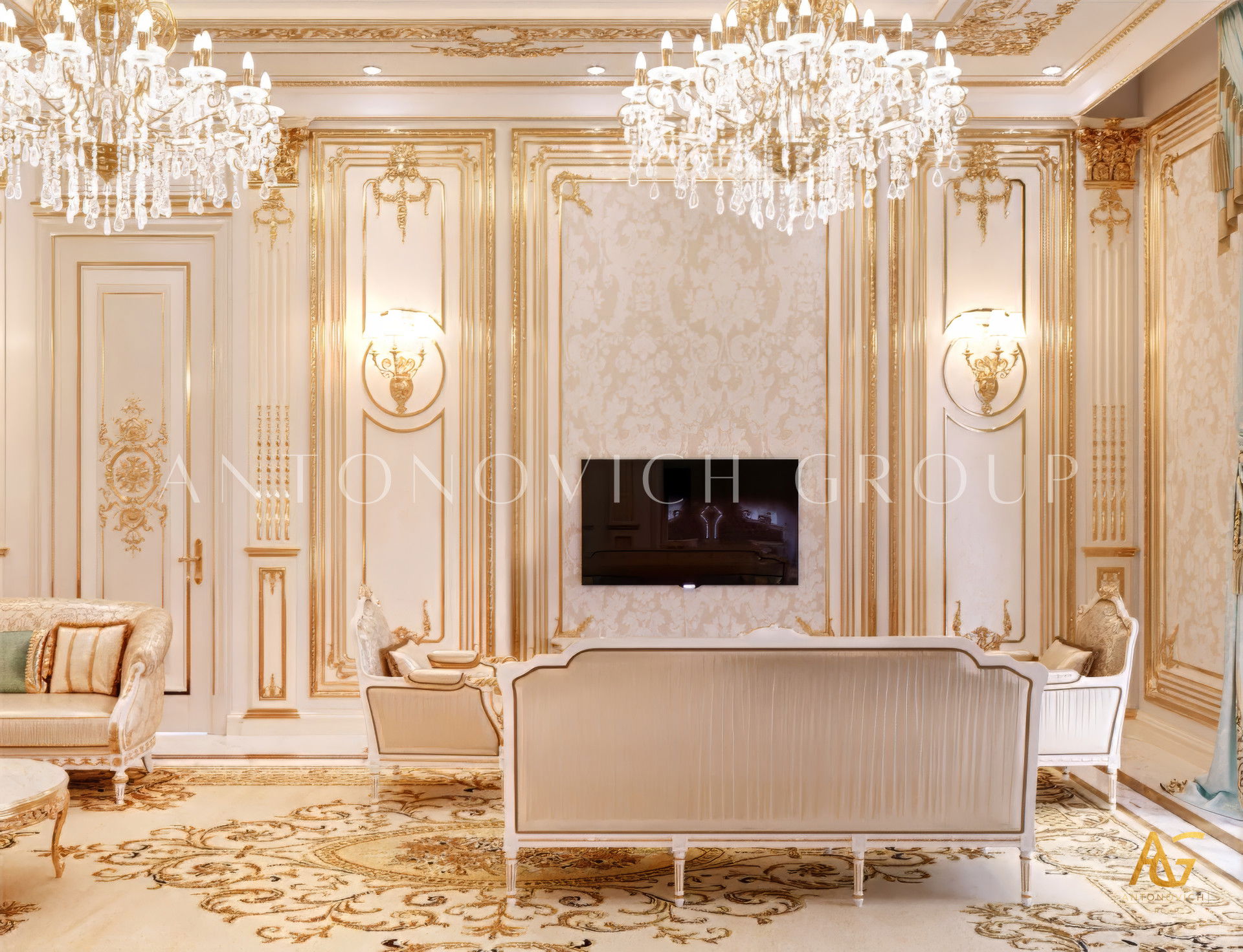 Интерьер гостиной: роскошный дизайн и комфорт