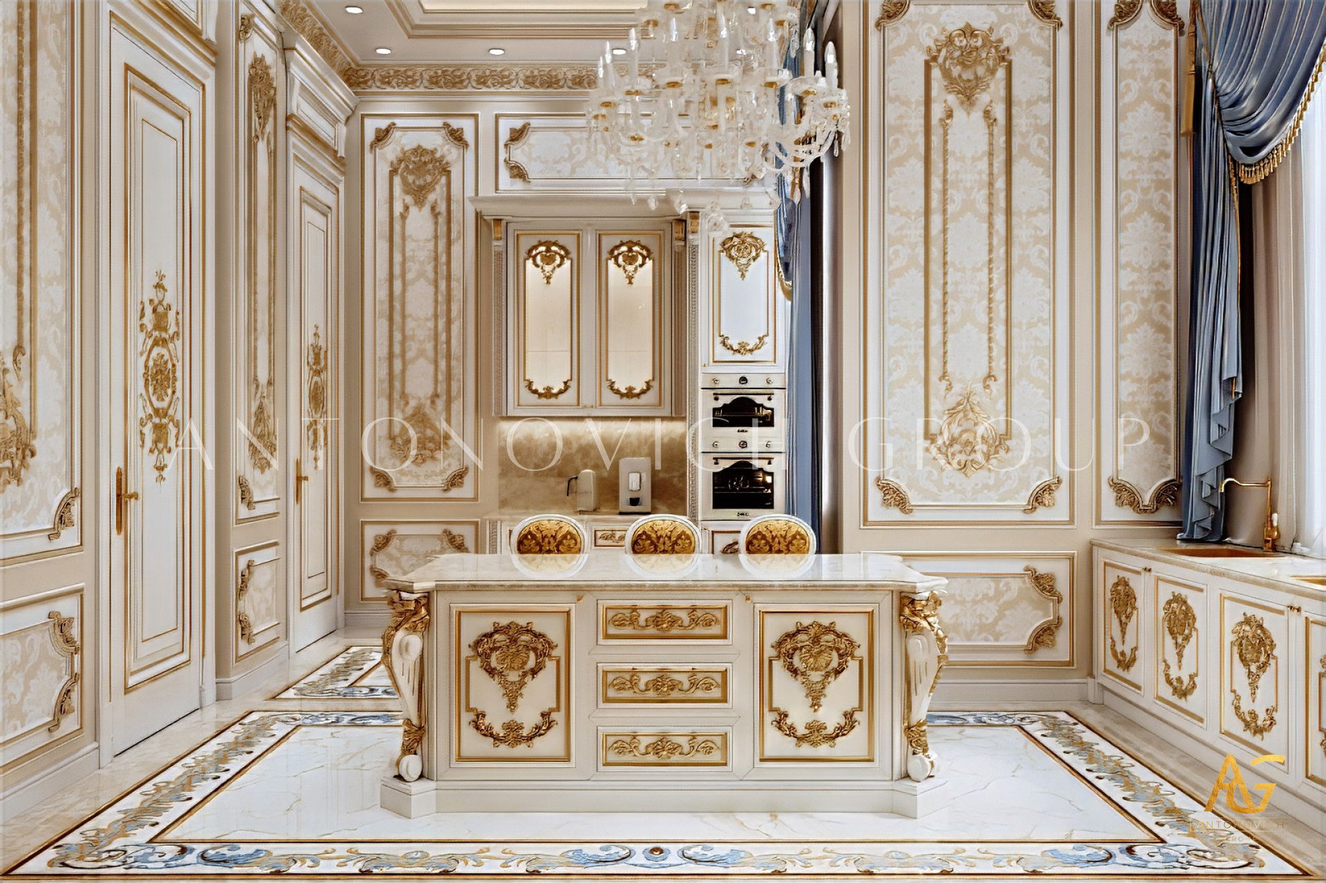 تصميم كلاسيكي للمطبخ