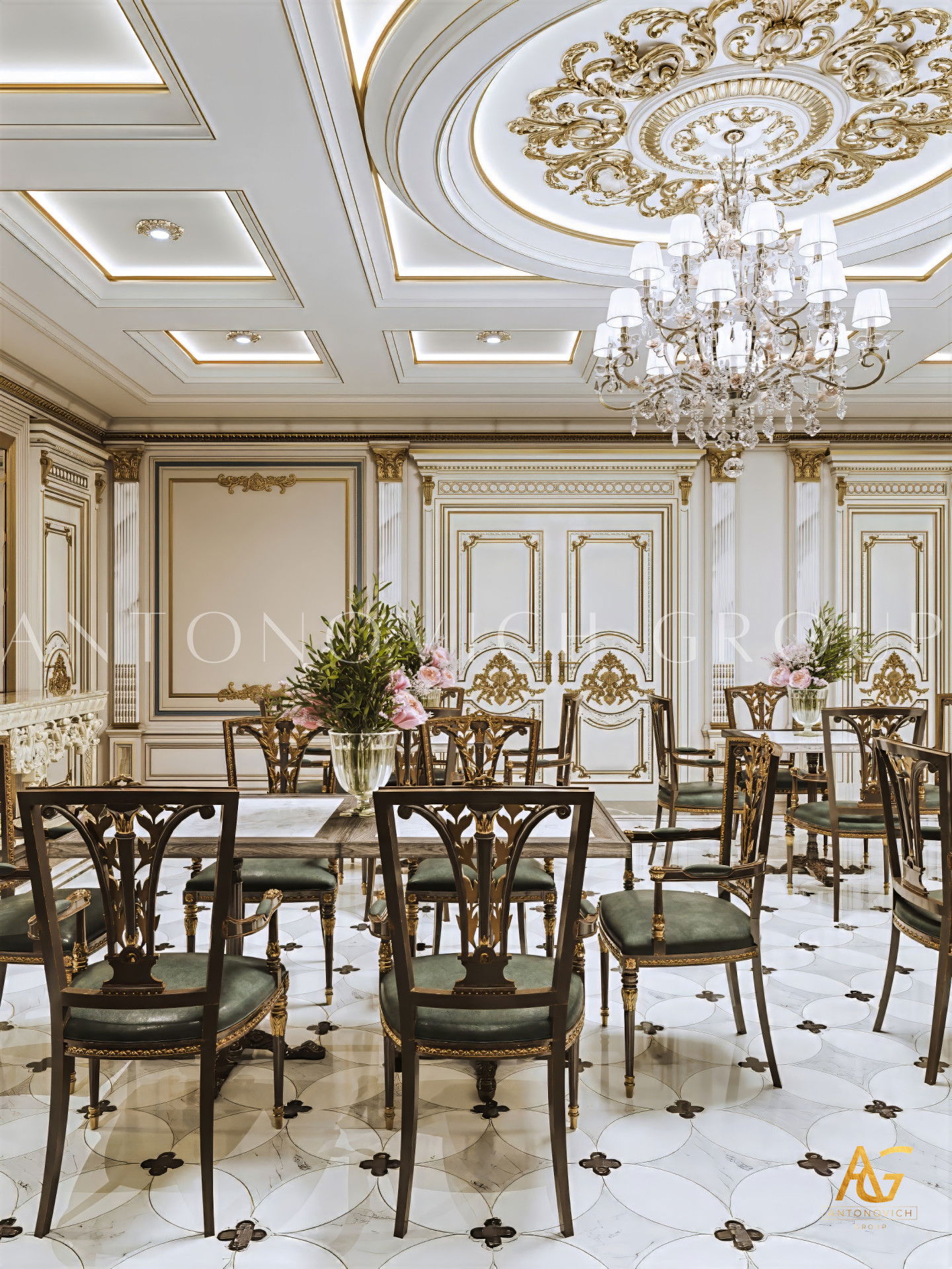 Restaurant's Interior in Classic Style