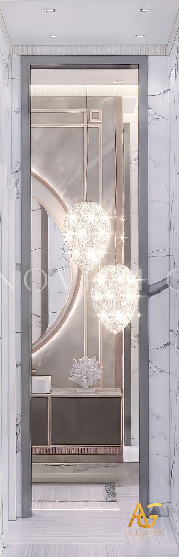 حمام باللون الوردي