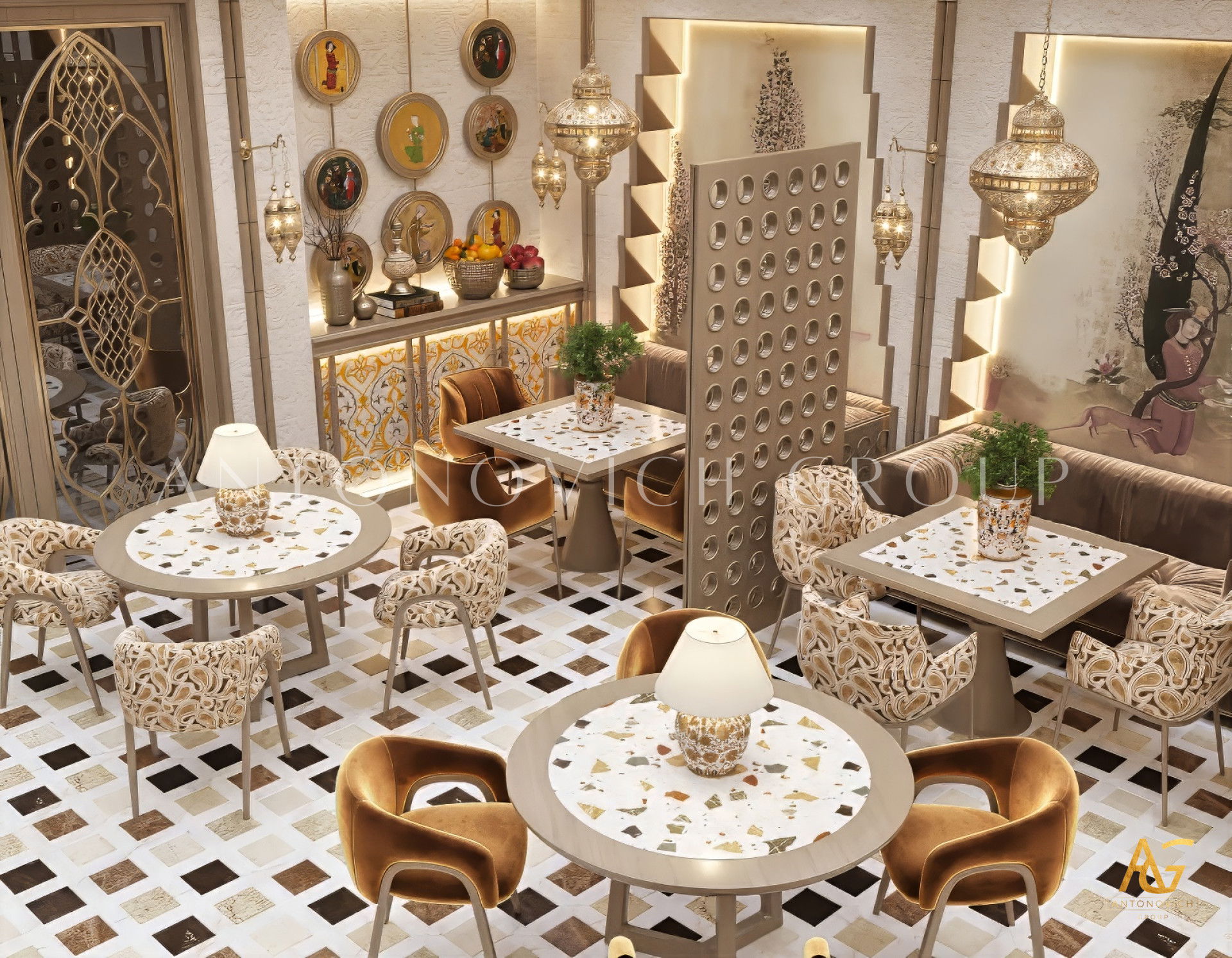تصميم داخلي حصري لمطعم