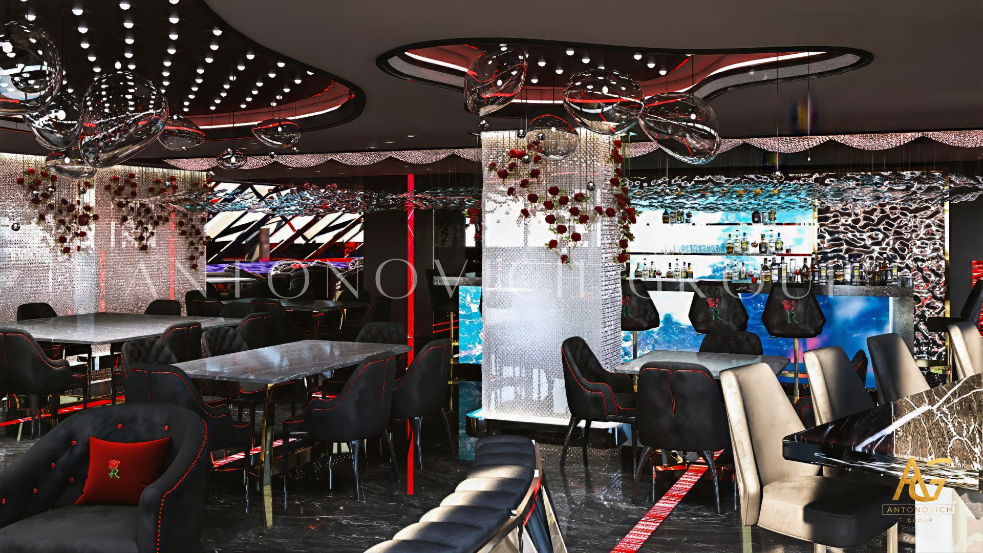 Просторное кафе в торговом центре