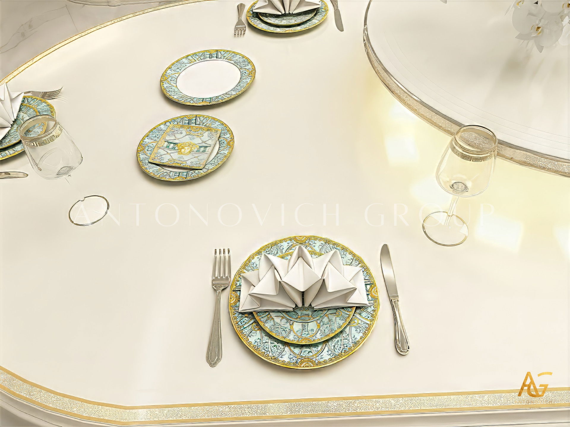 Dining room in classic style