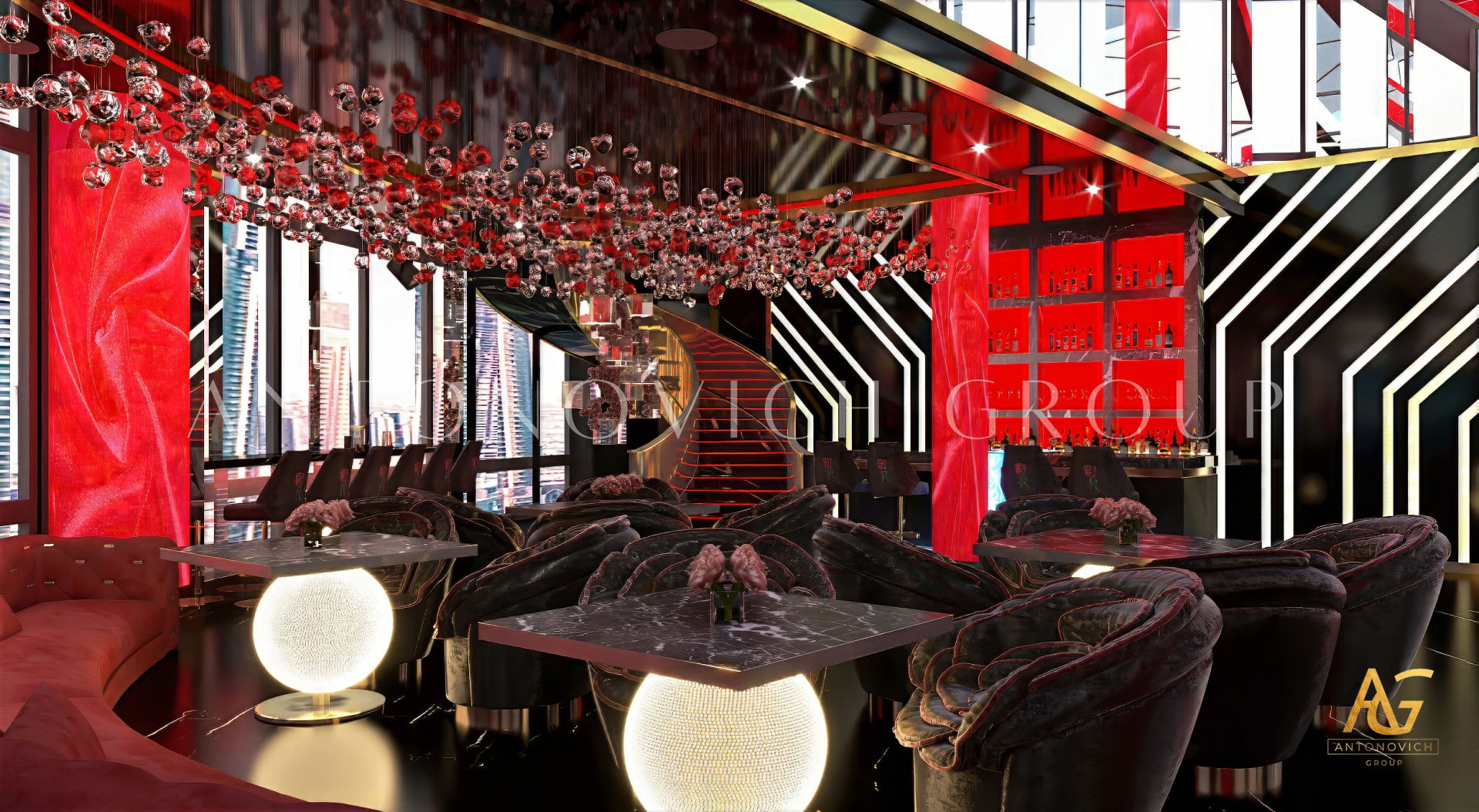 Просторное кафе в торговом центре