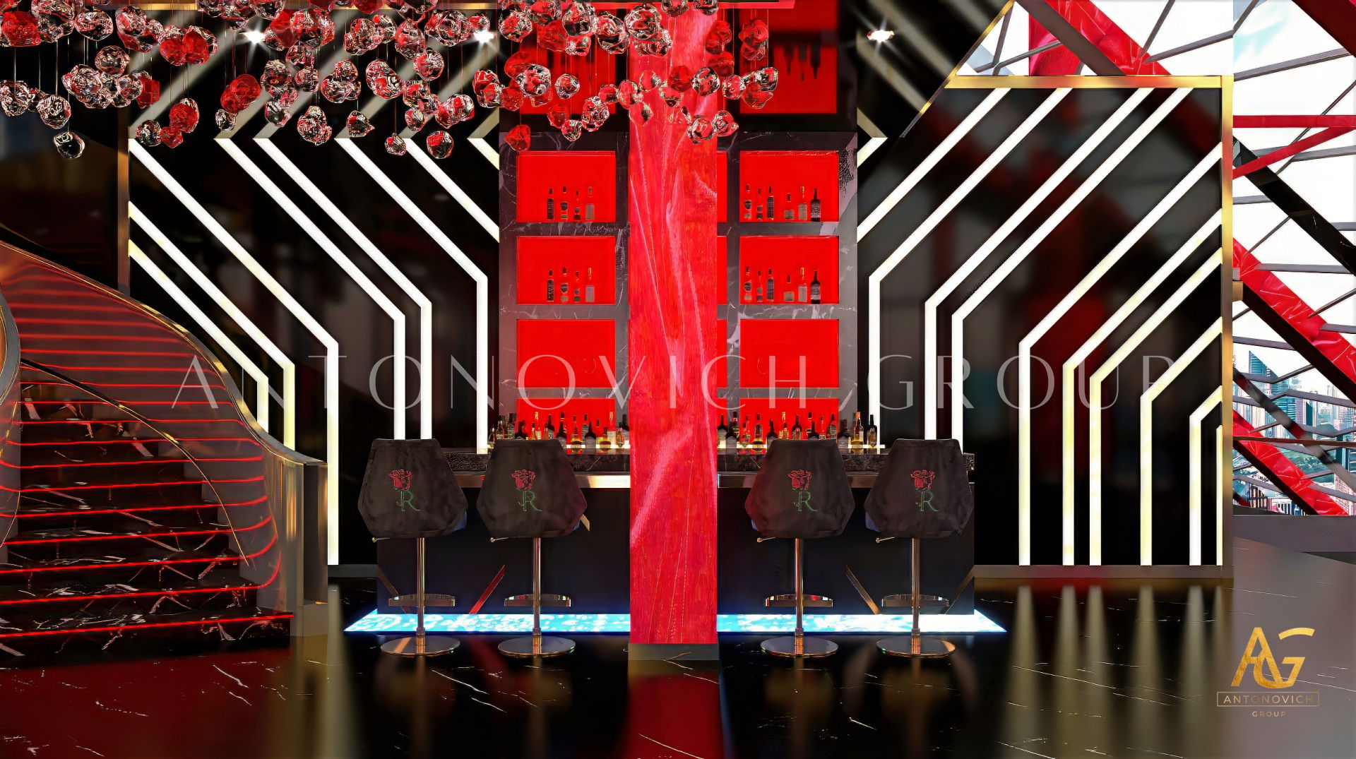 Просторное кафе в торговом центре