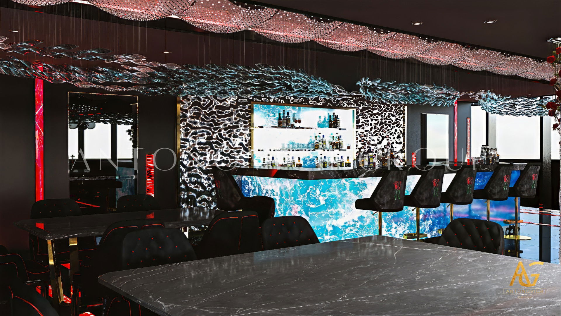 Просторное кафе в торговом центре