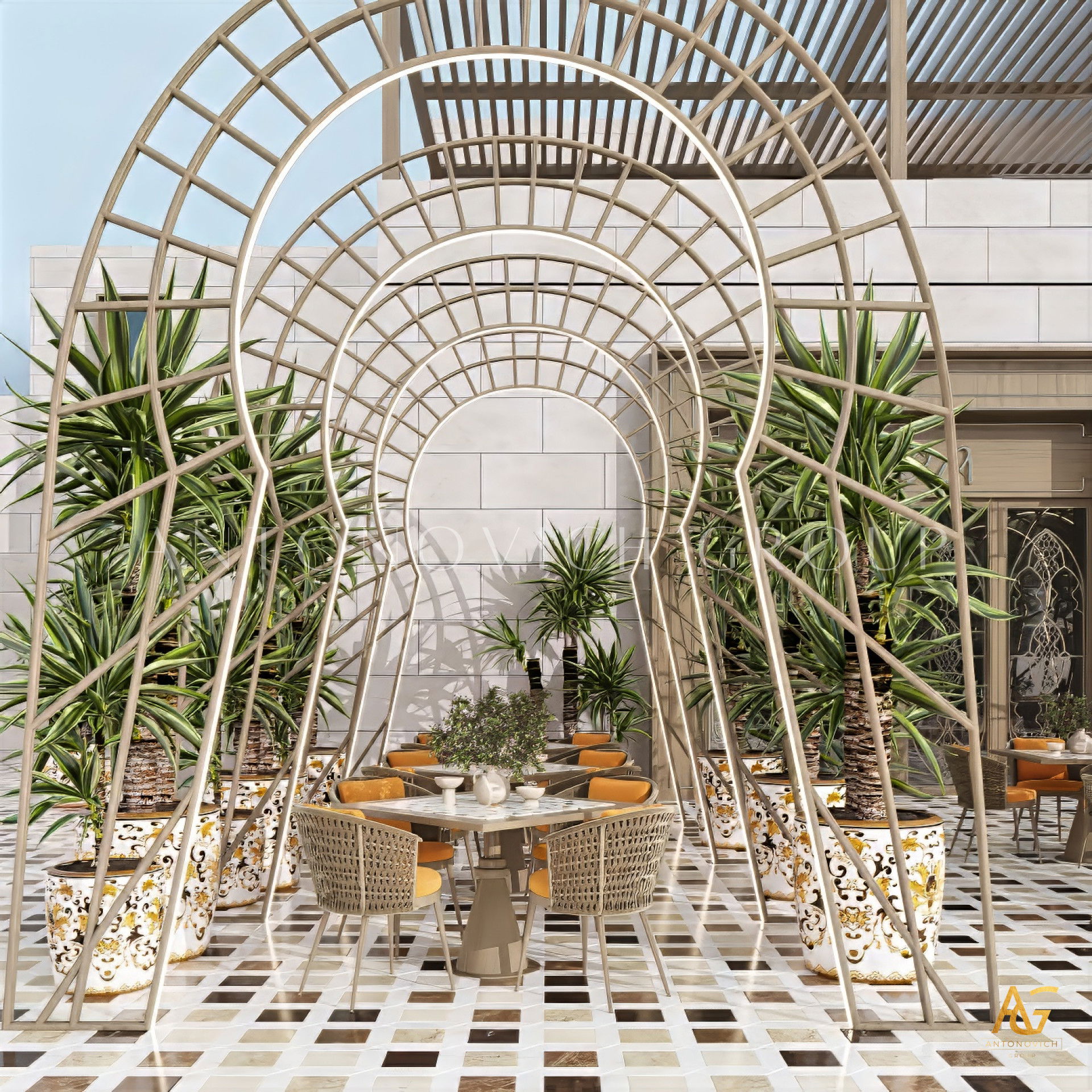 خطط تصميم معماري لمقهي