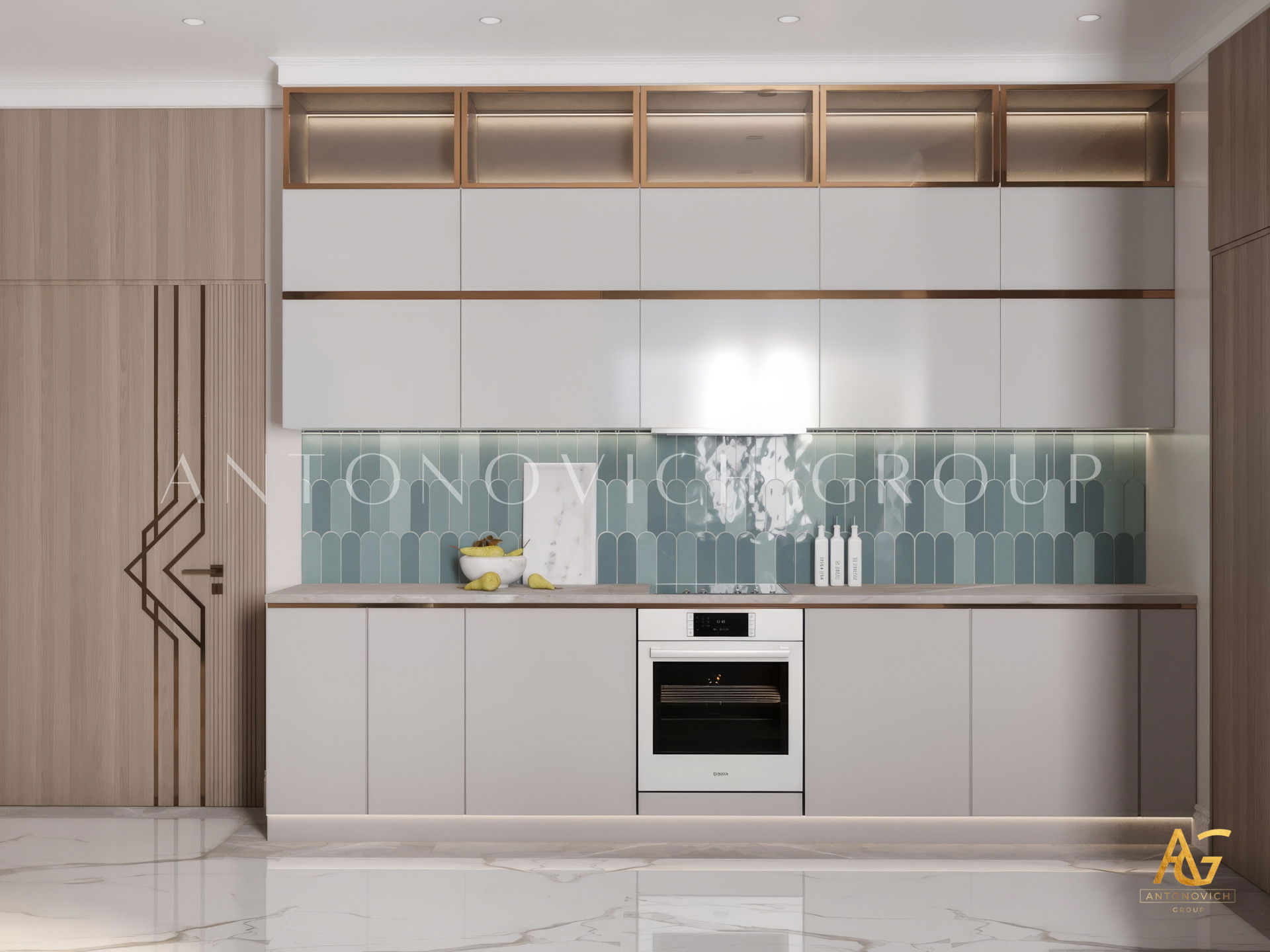 Smart family kitchen interior