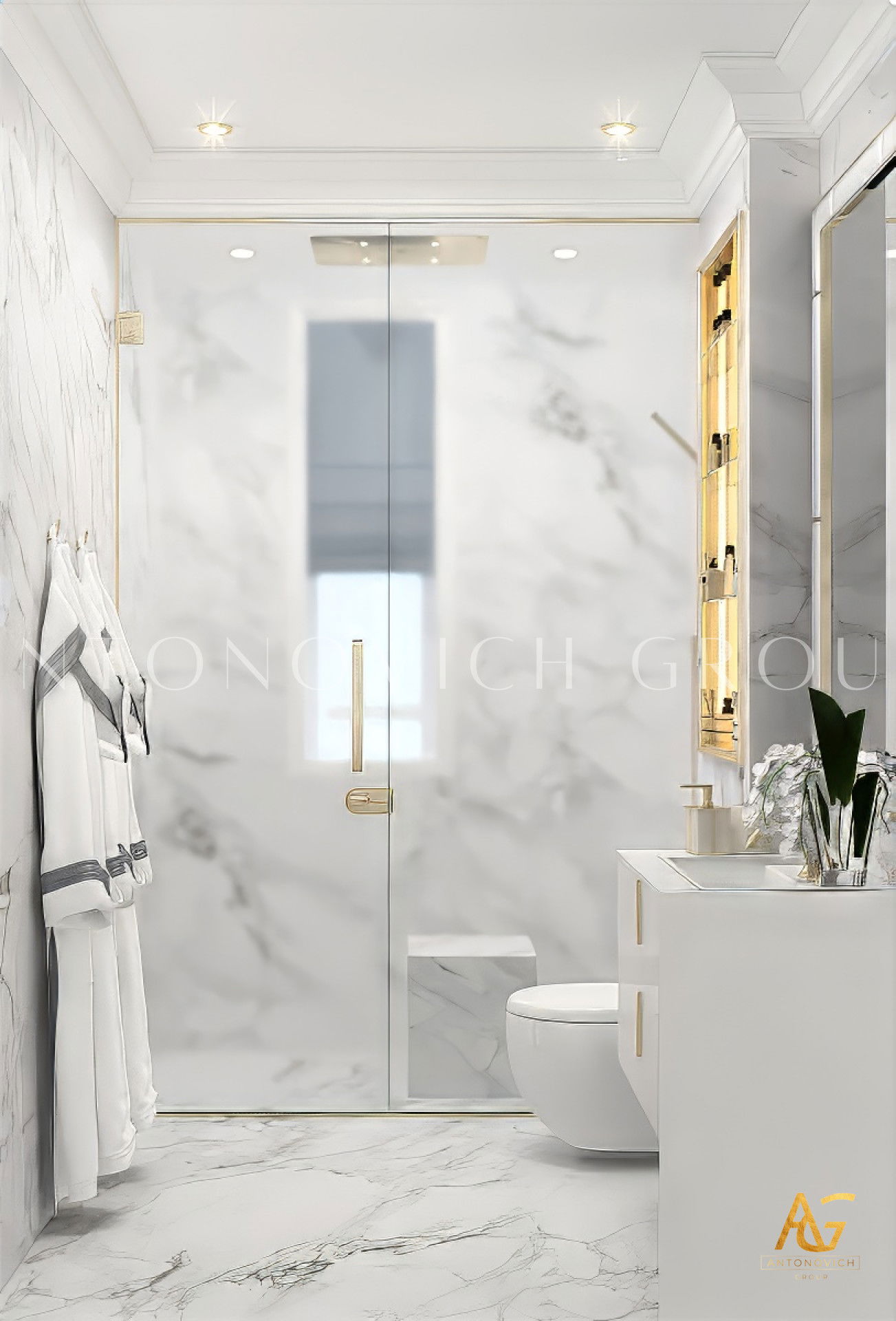 Refined Bathroom interior design