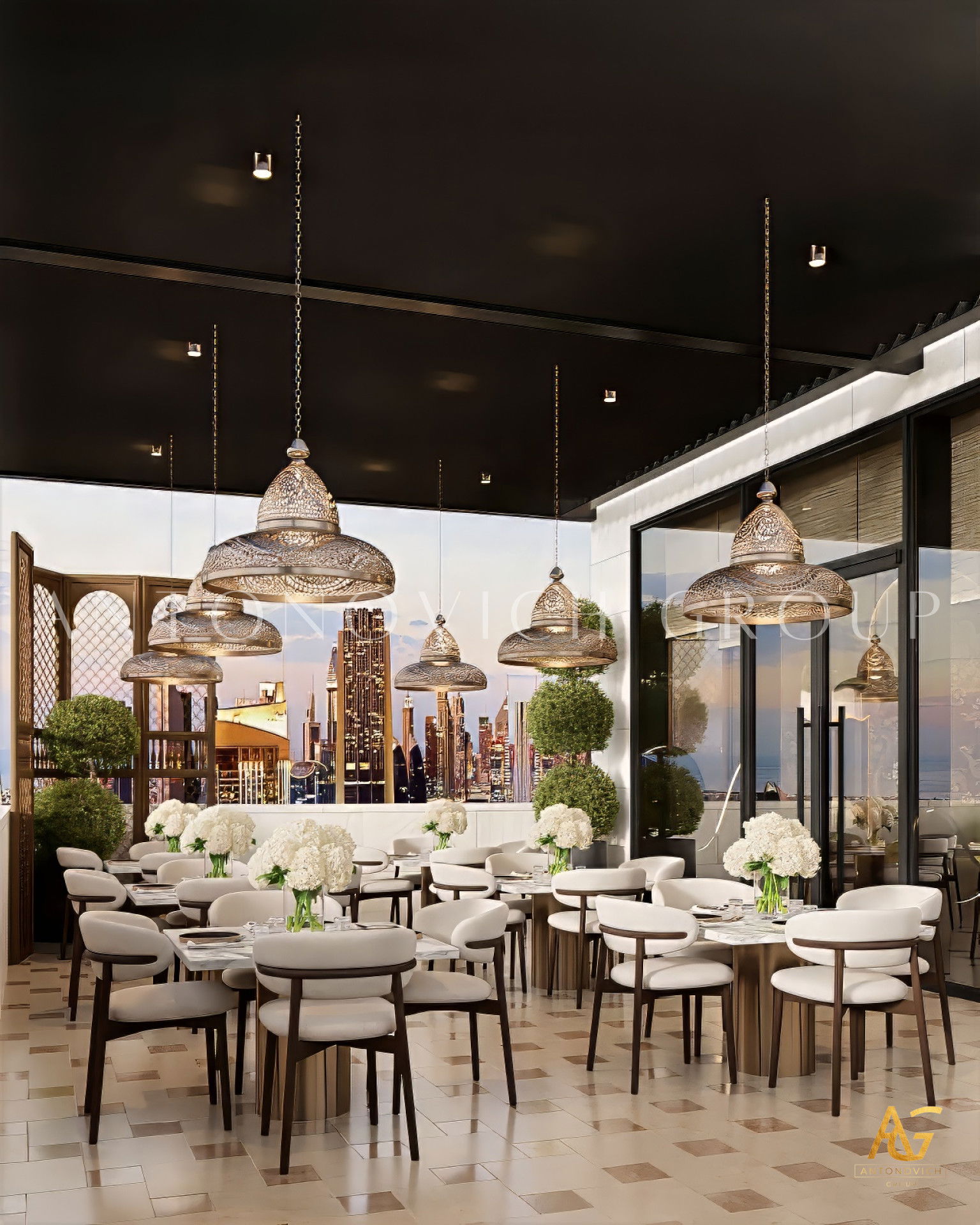 Уютный ужин на свежем воздухе в Дубае