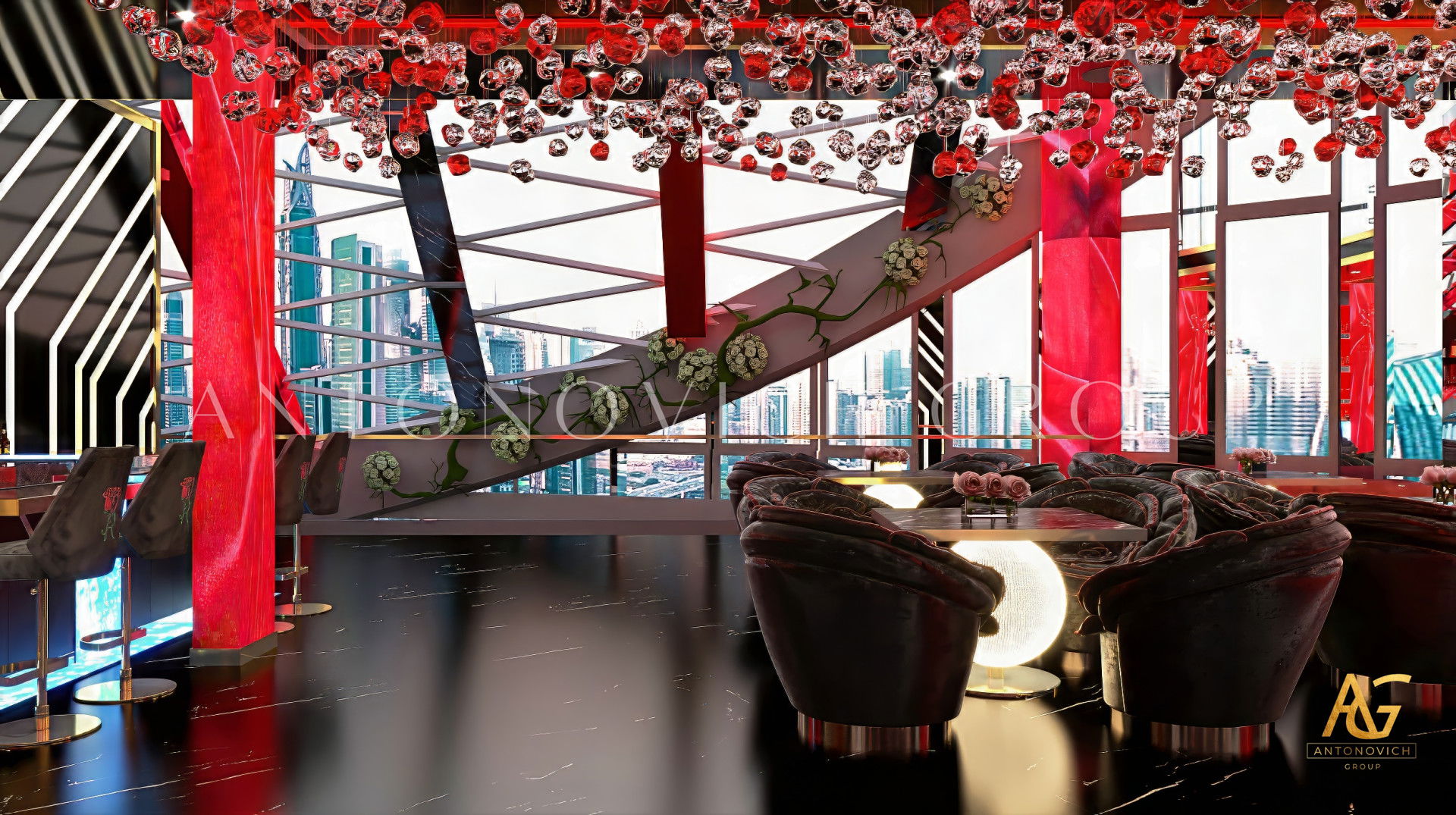 Просторное кафе в торговом центре