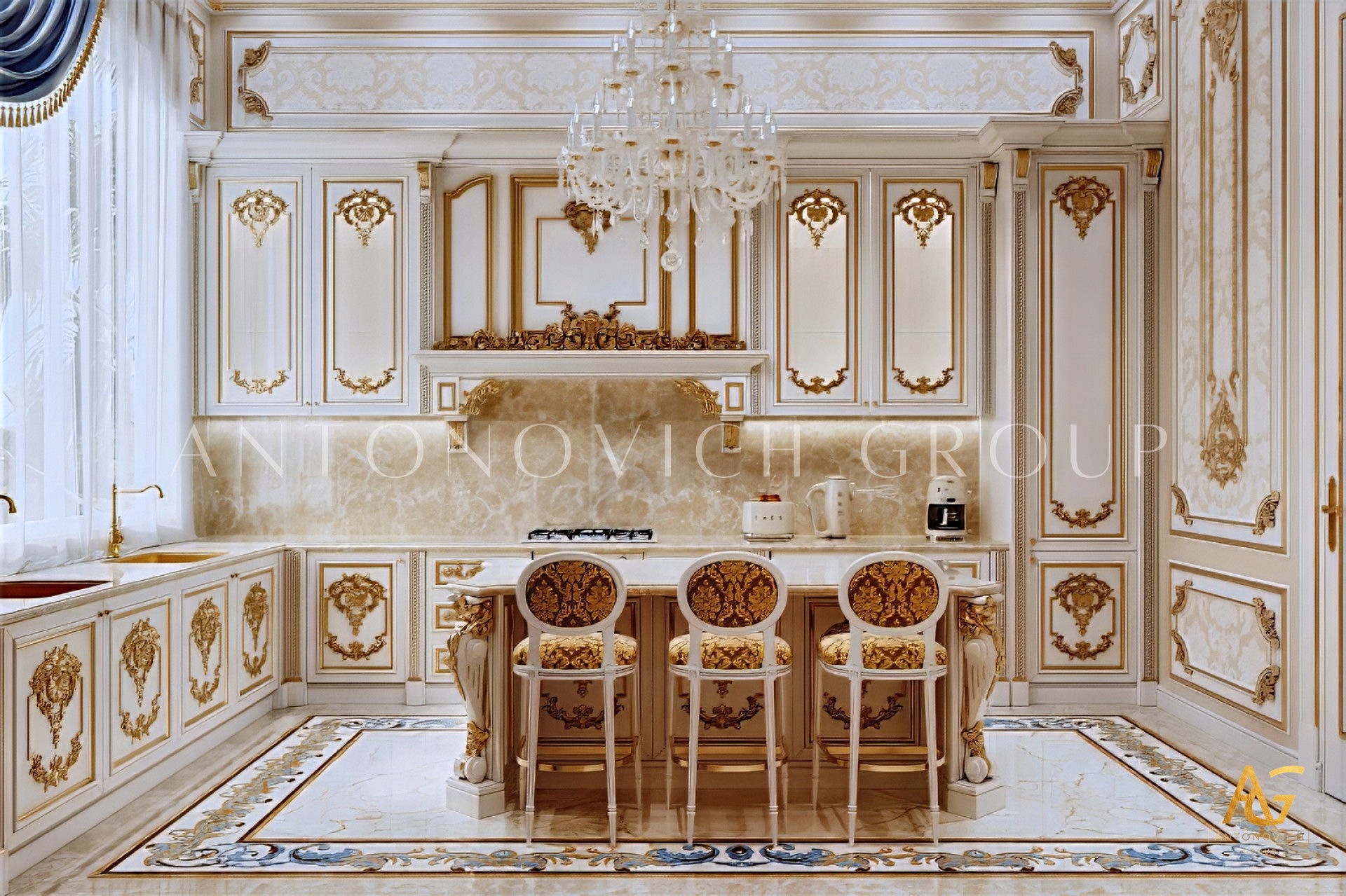 تصميم كلاسيكي للمطبخ