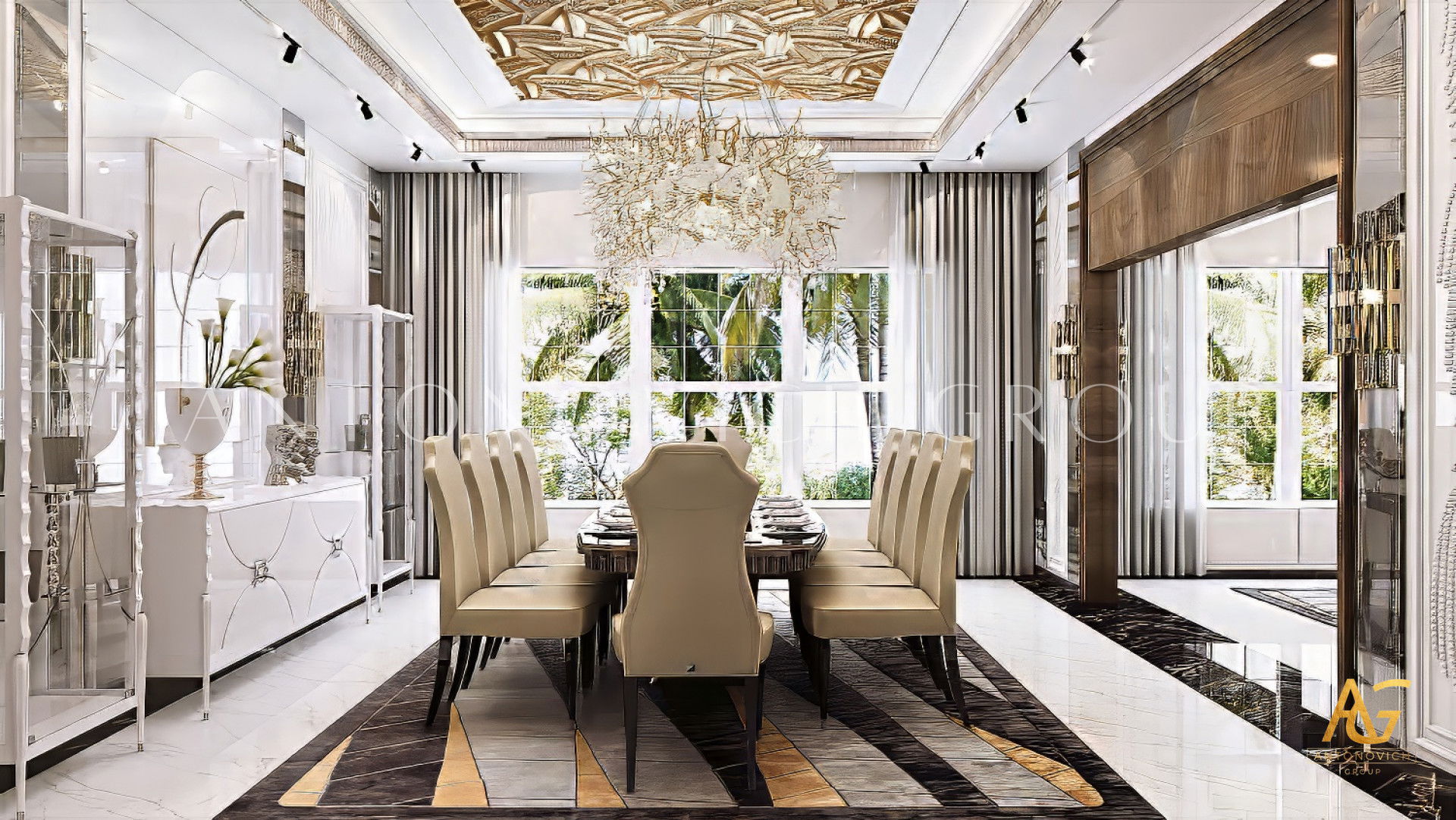 Современная эксклюзивная столовая