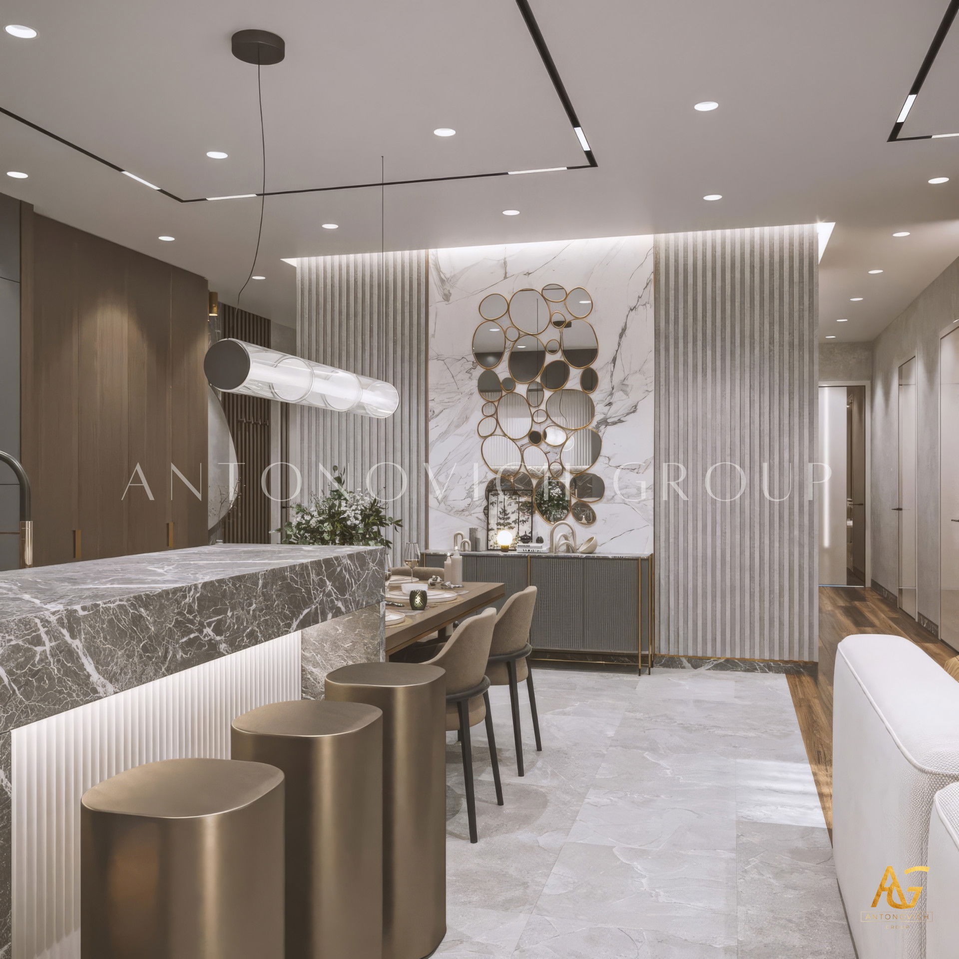 Уникальный стиль интерьера столовой