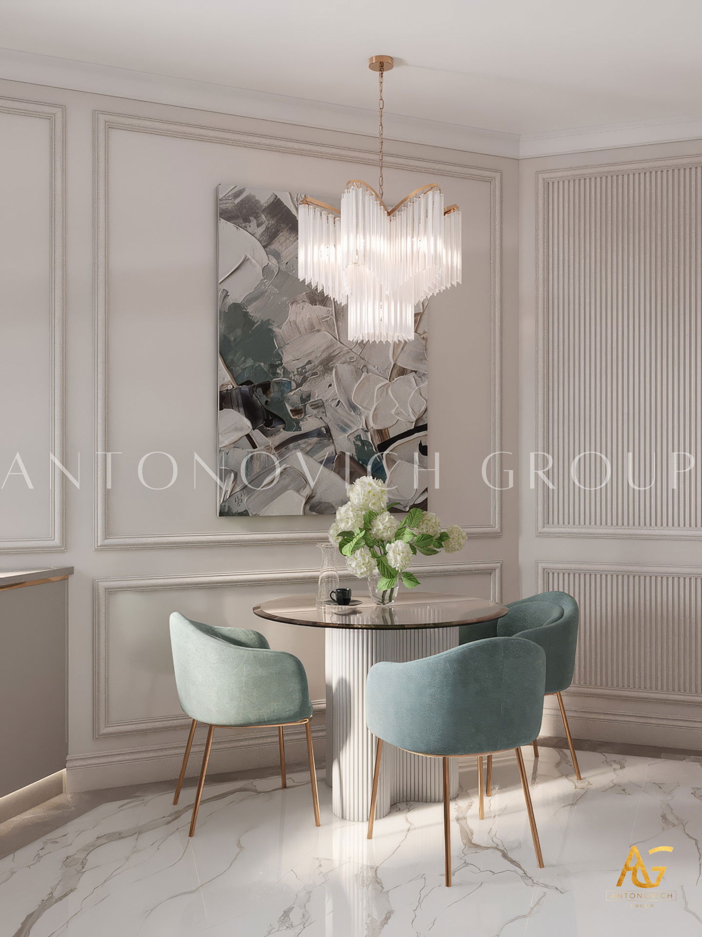 Smart family kitchen interior