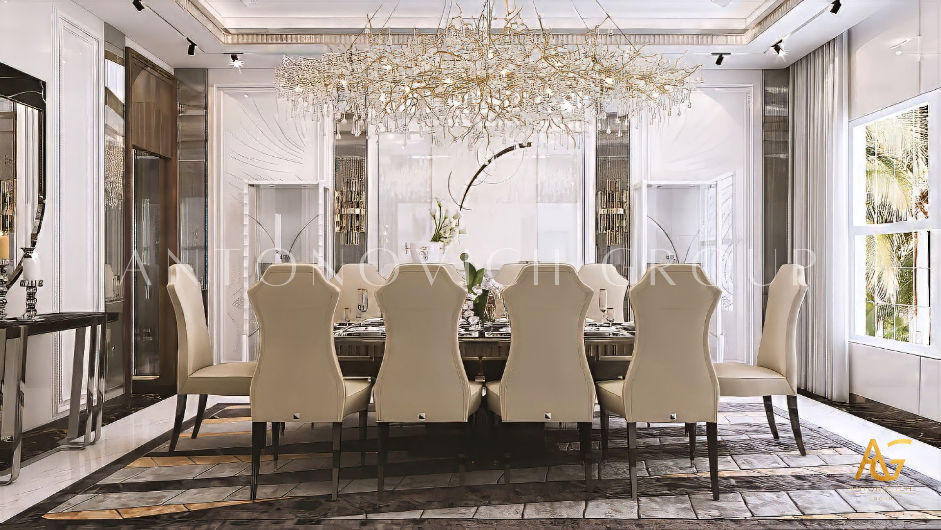 Современная эксклюзивная столовая