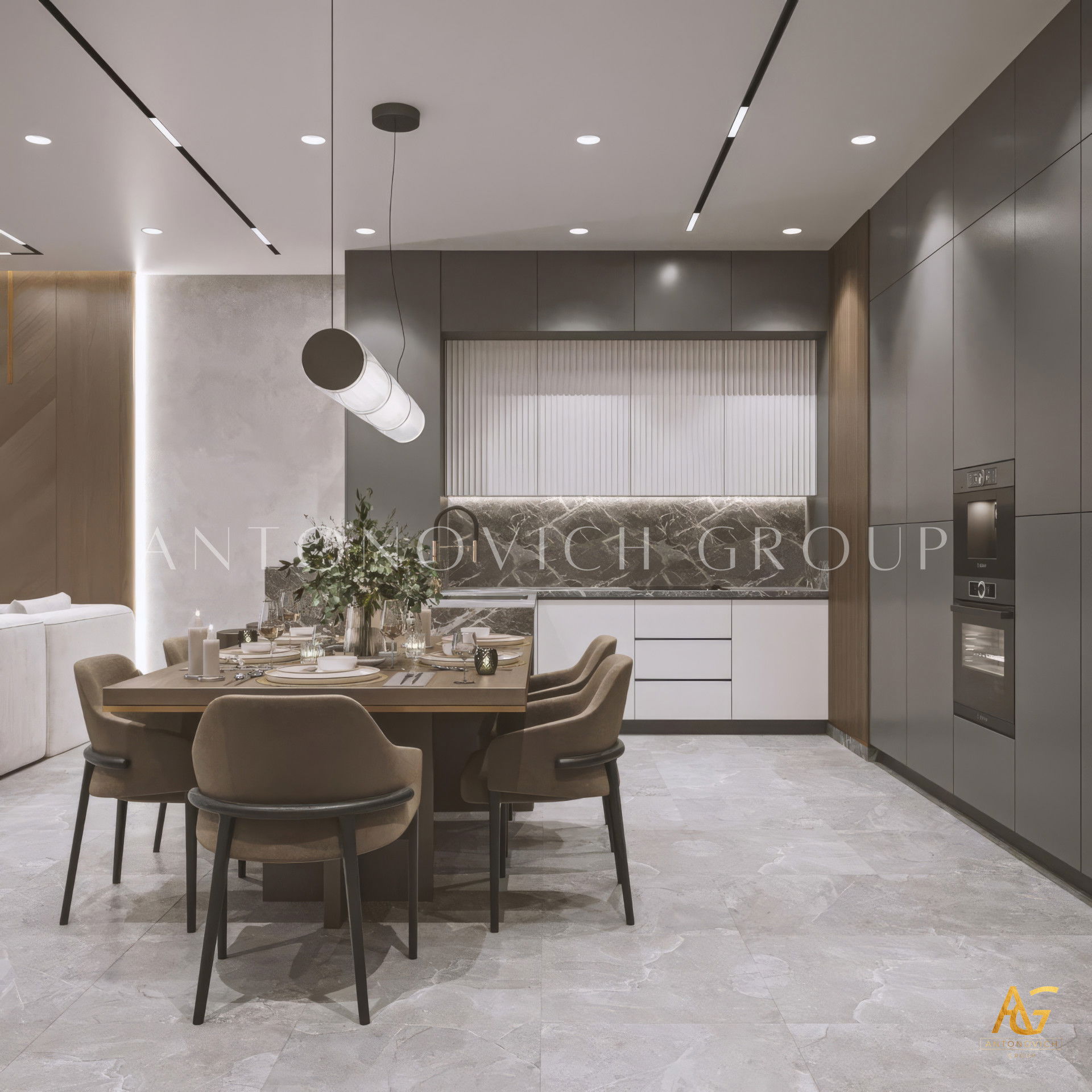 Уникальный стиль интерьера столовой