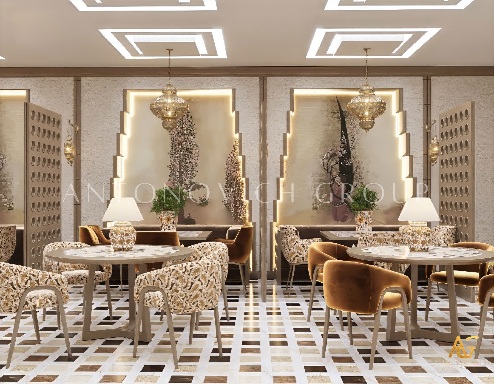 تصميم داخلي حصري لمطعم