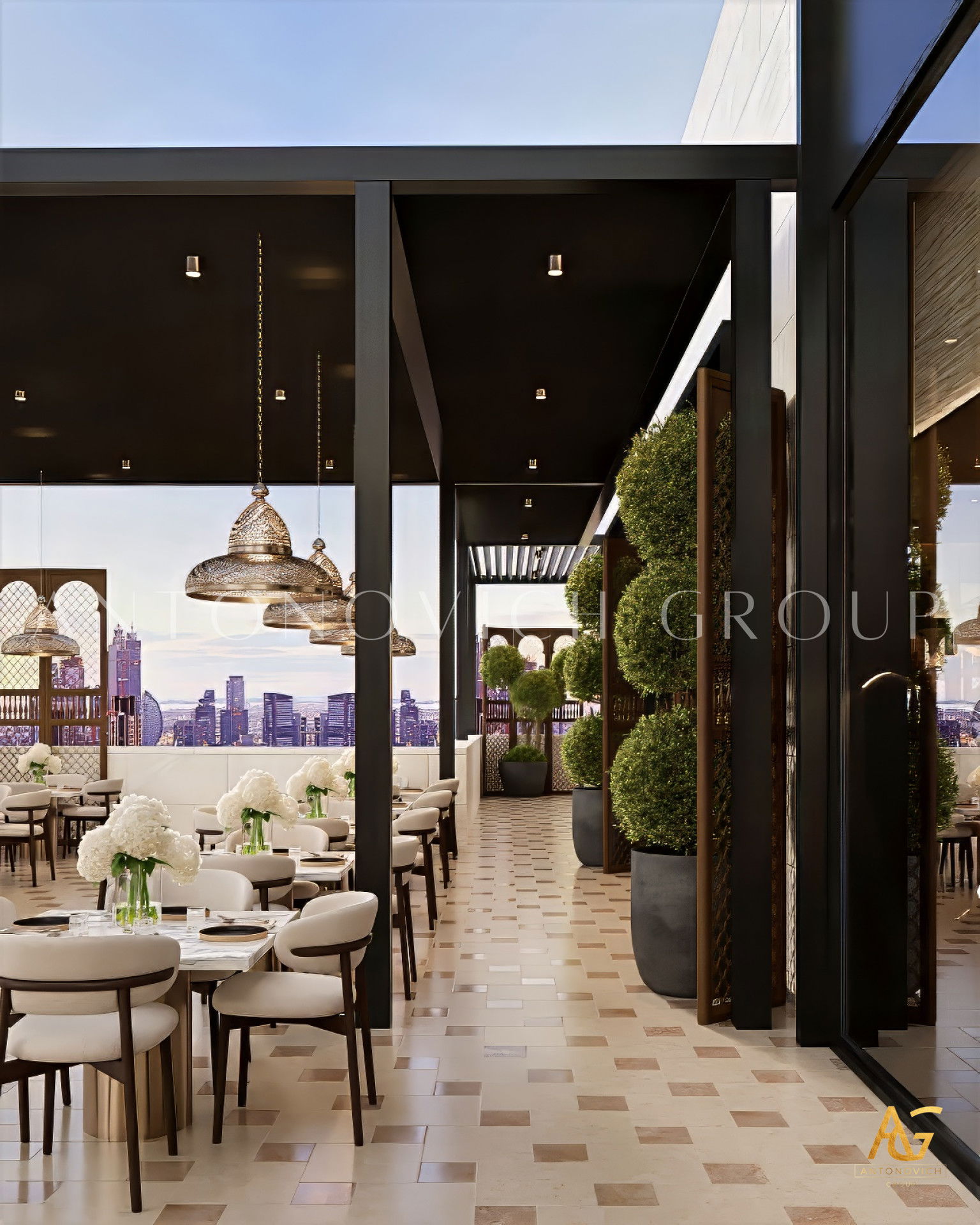 Уютный ужин на свежем воздухе в Дубае