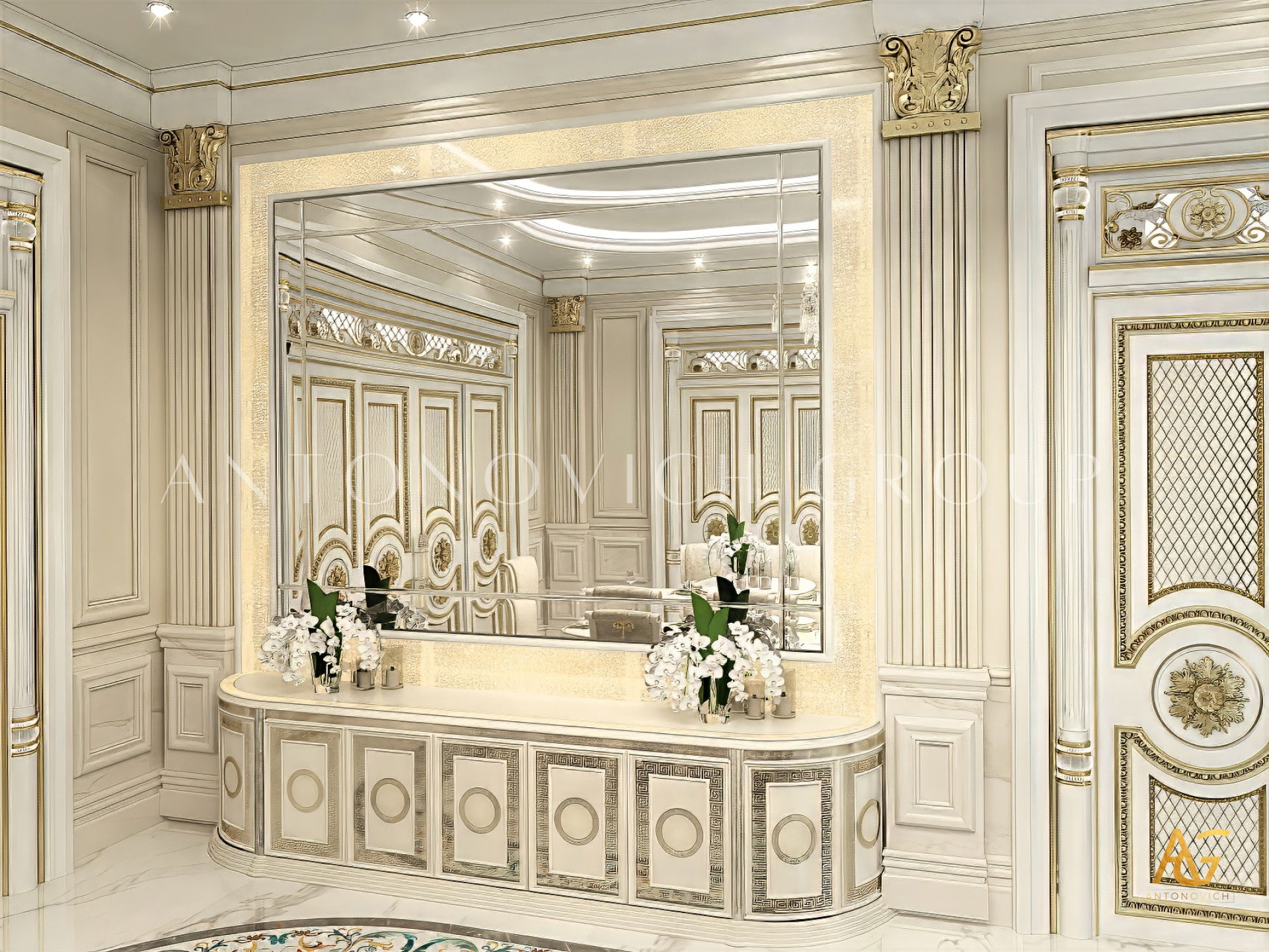 Dining room in classic style