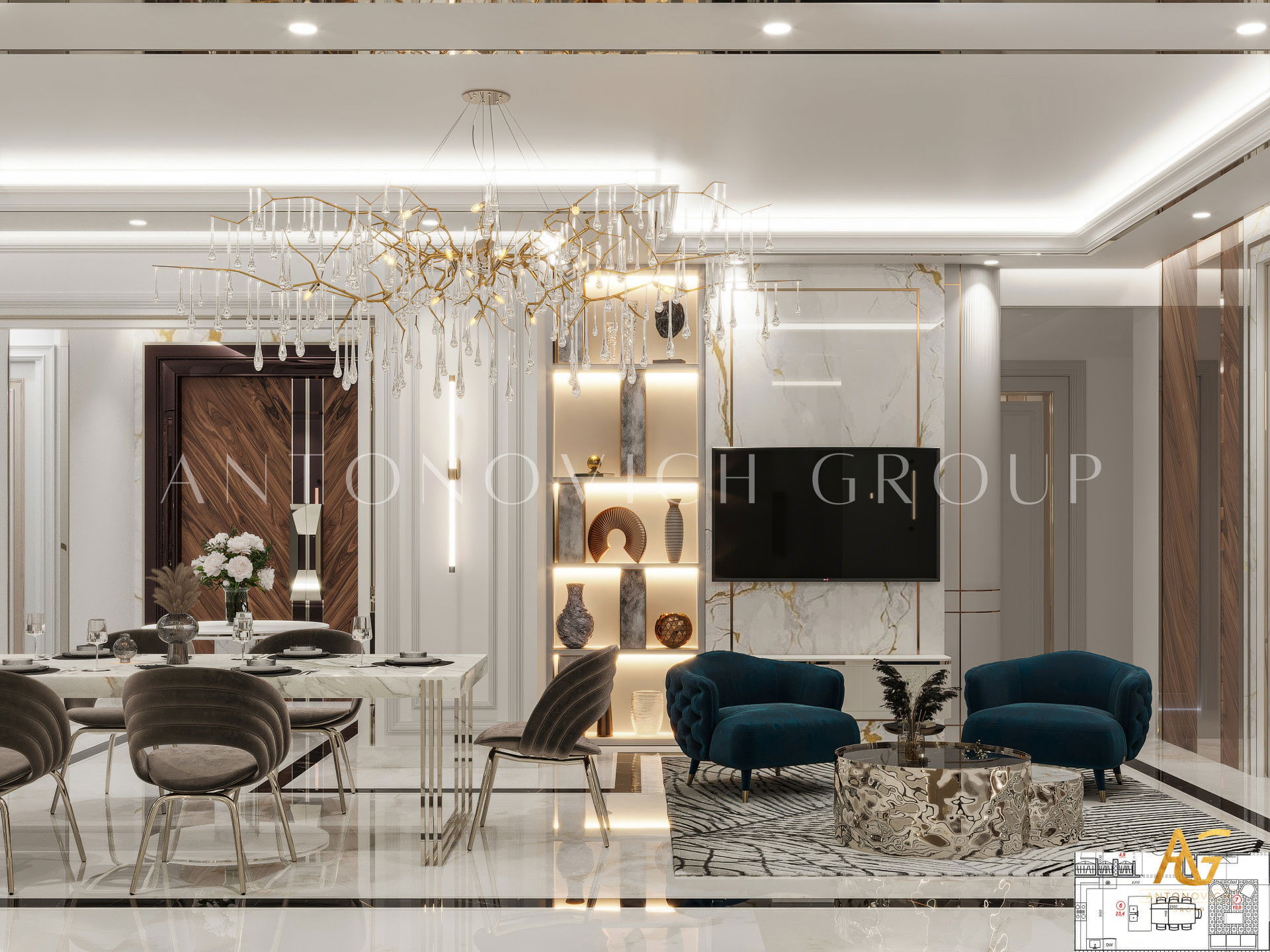 فيلا عائلية على الطراز العربي الحديث