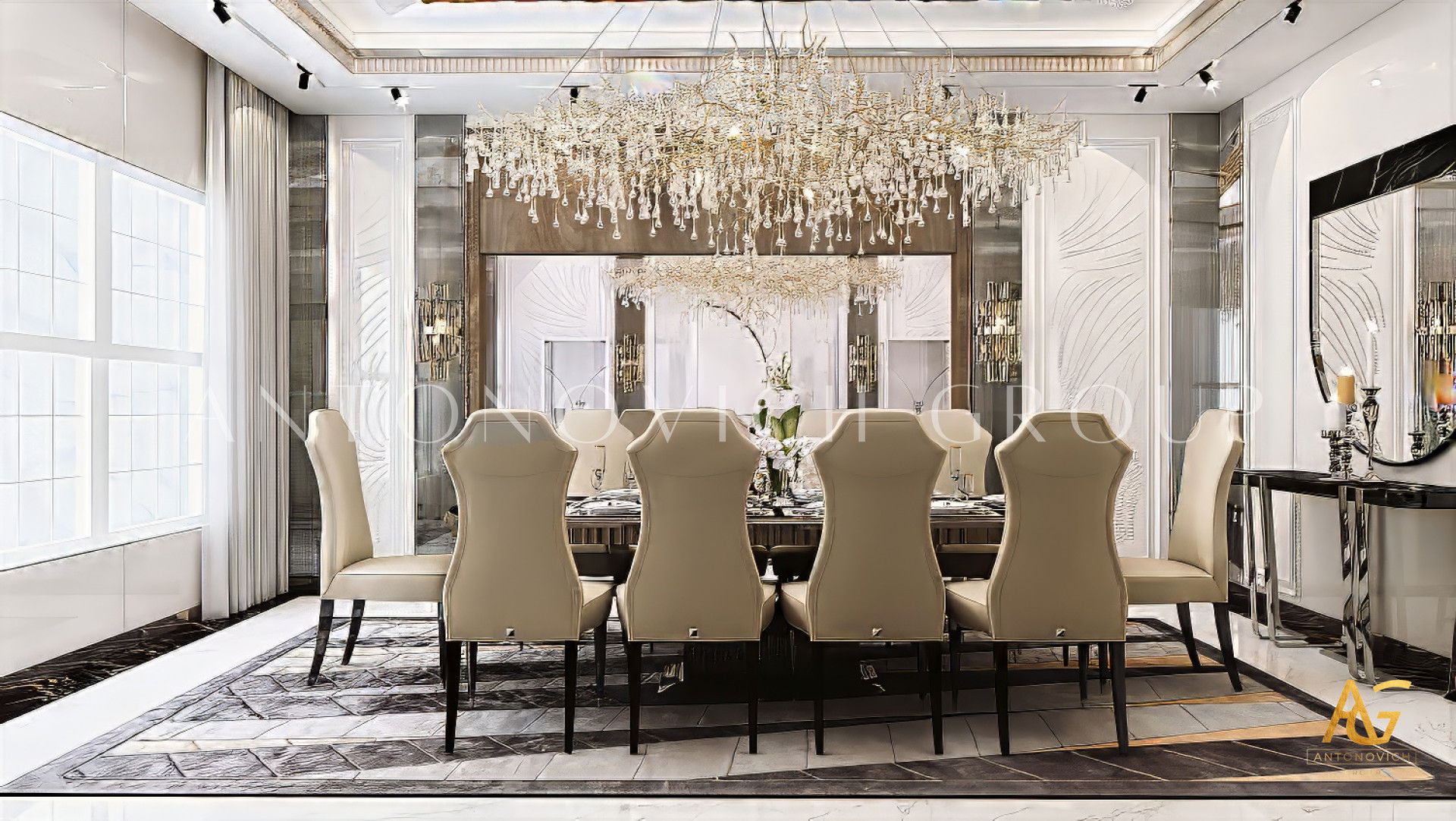 Современная эксклюзивная столовая