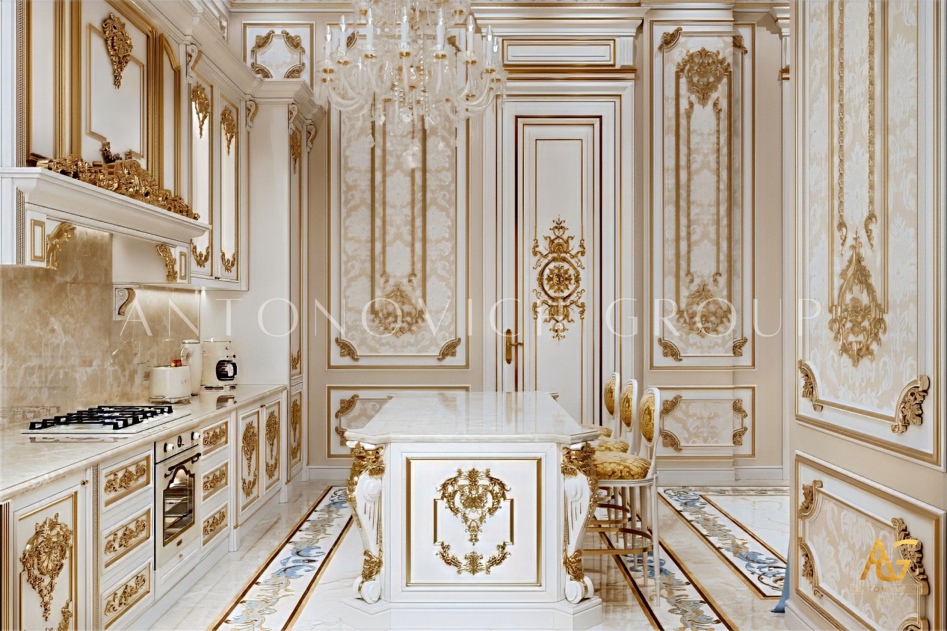 تصميم كلاسيكي للمطبخ
