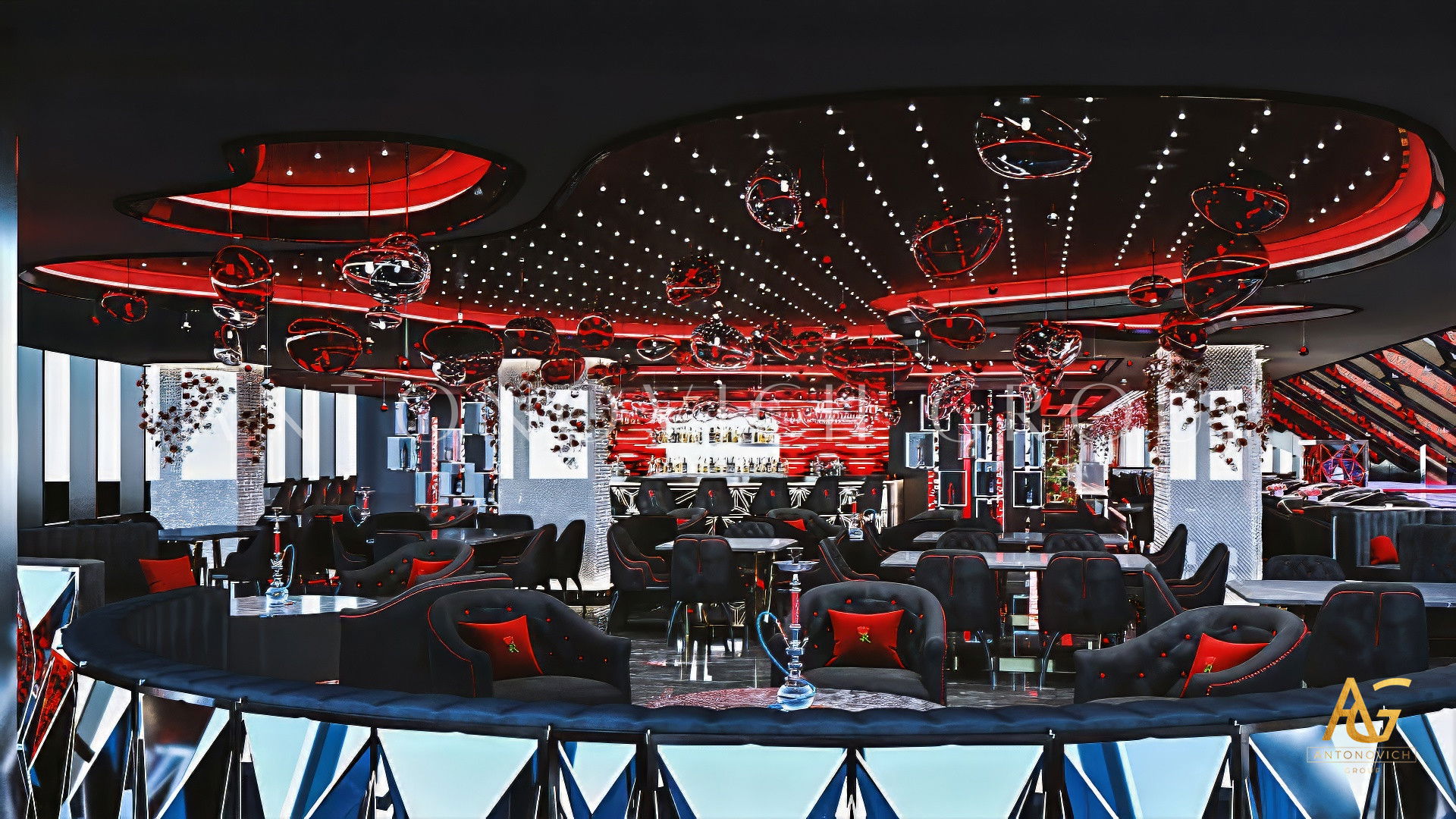 Просторное кафе в торговом центре