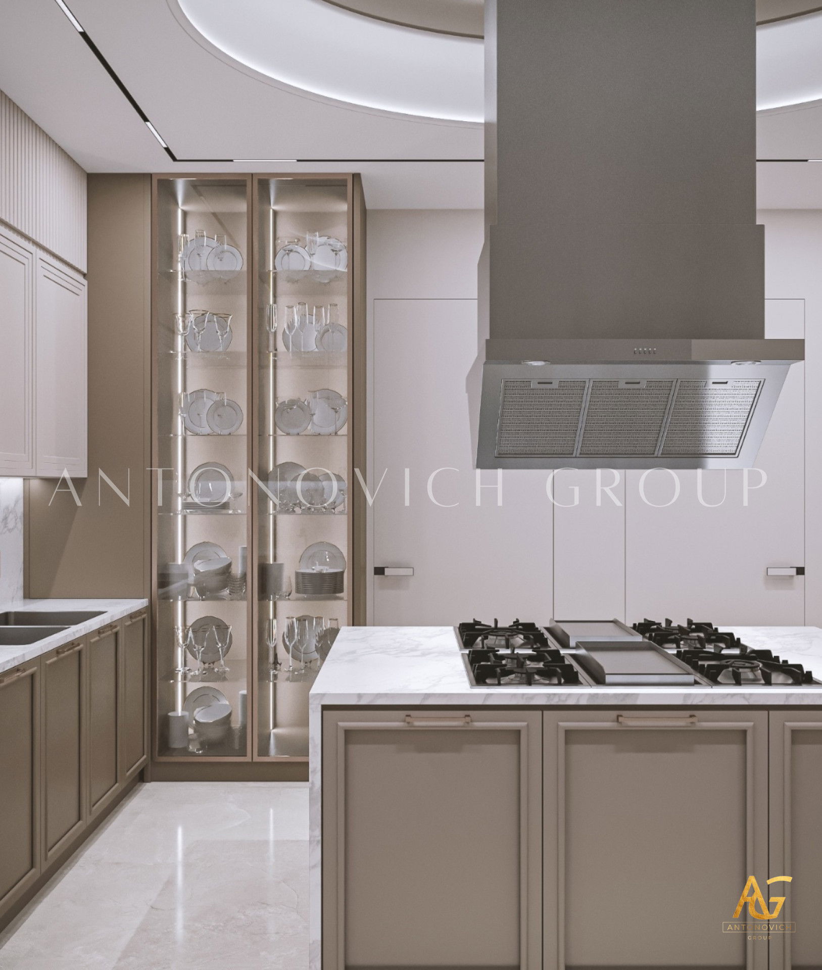 المطبخ الفاخر و غرفة الطعام