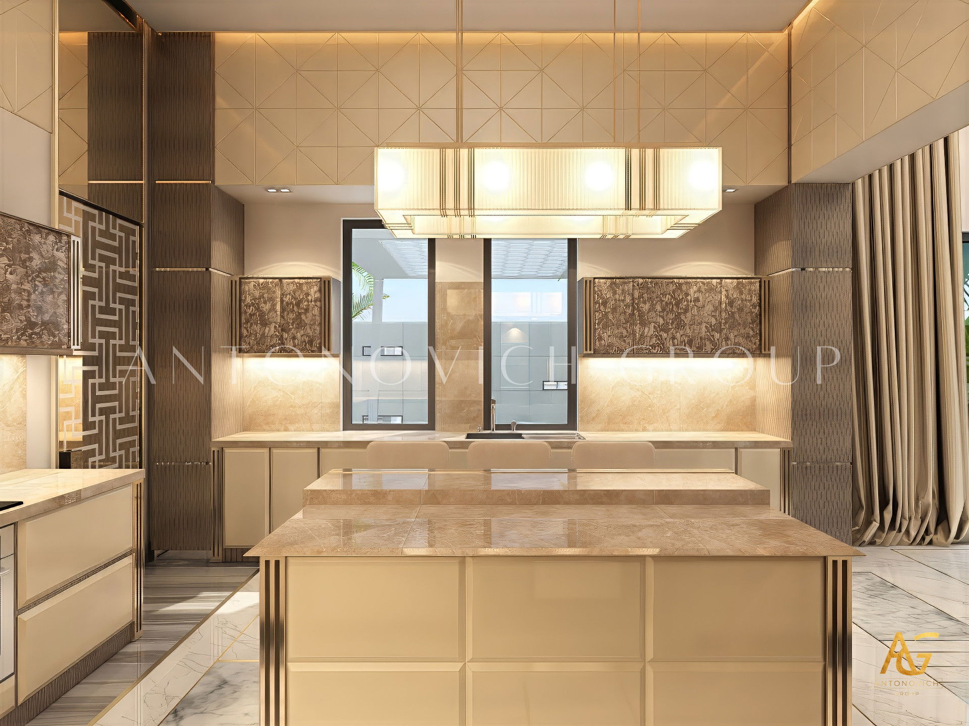 Modern dining space interior