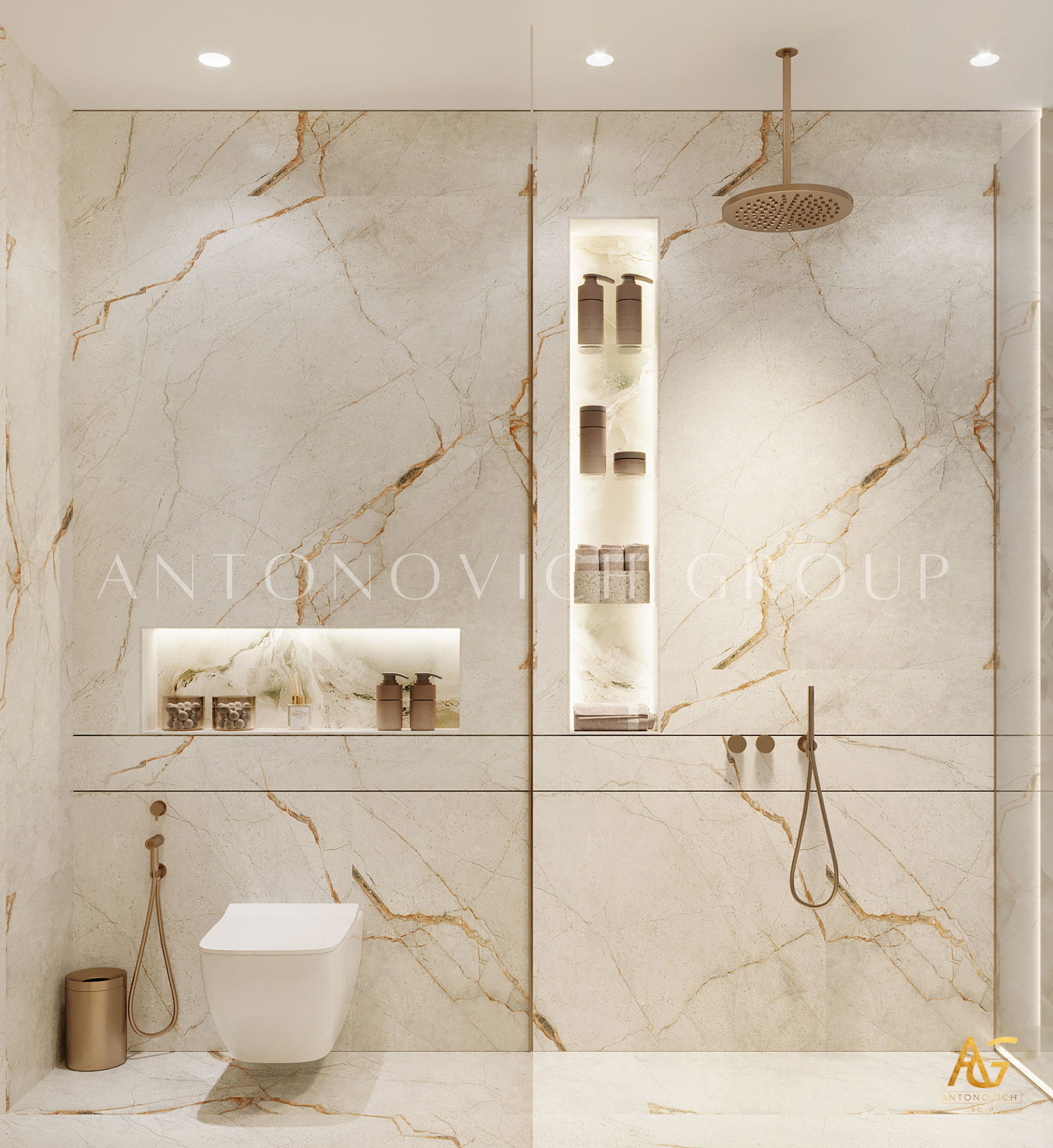 Luxury Bathroom Interior with Window