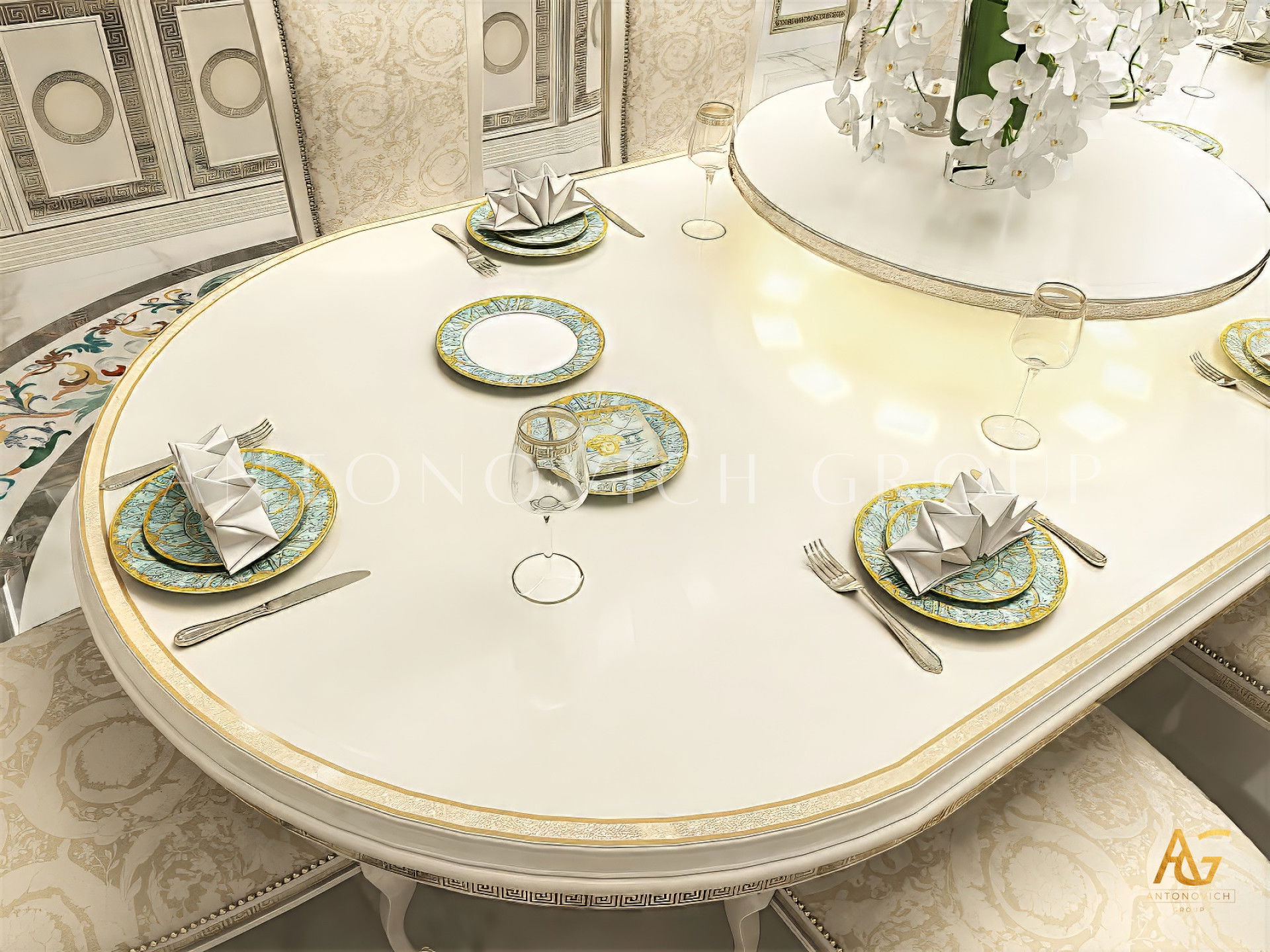 Dining room in classic style