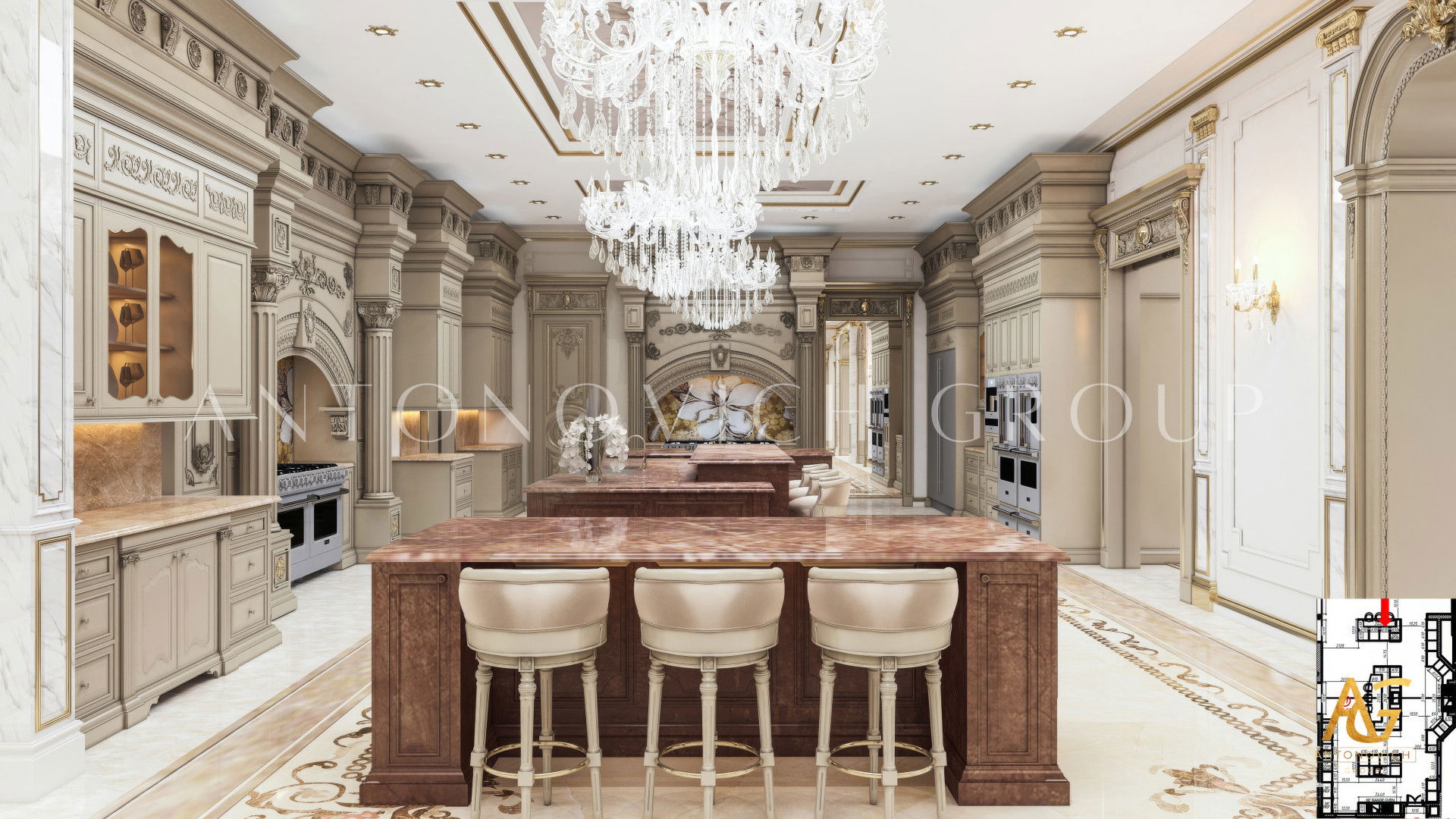 Royal Classic Kitchen Interior Design