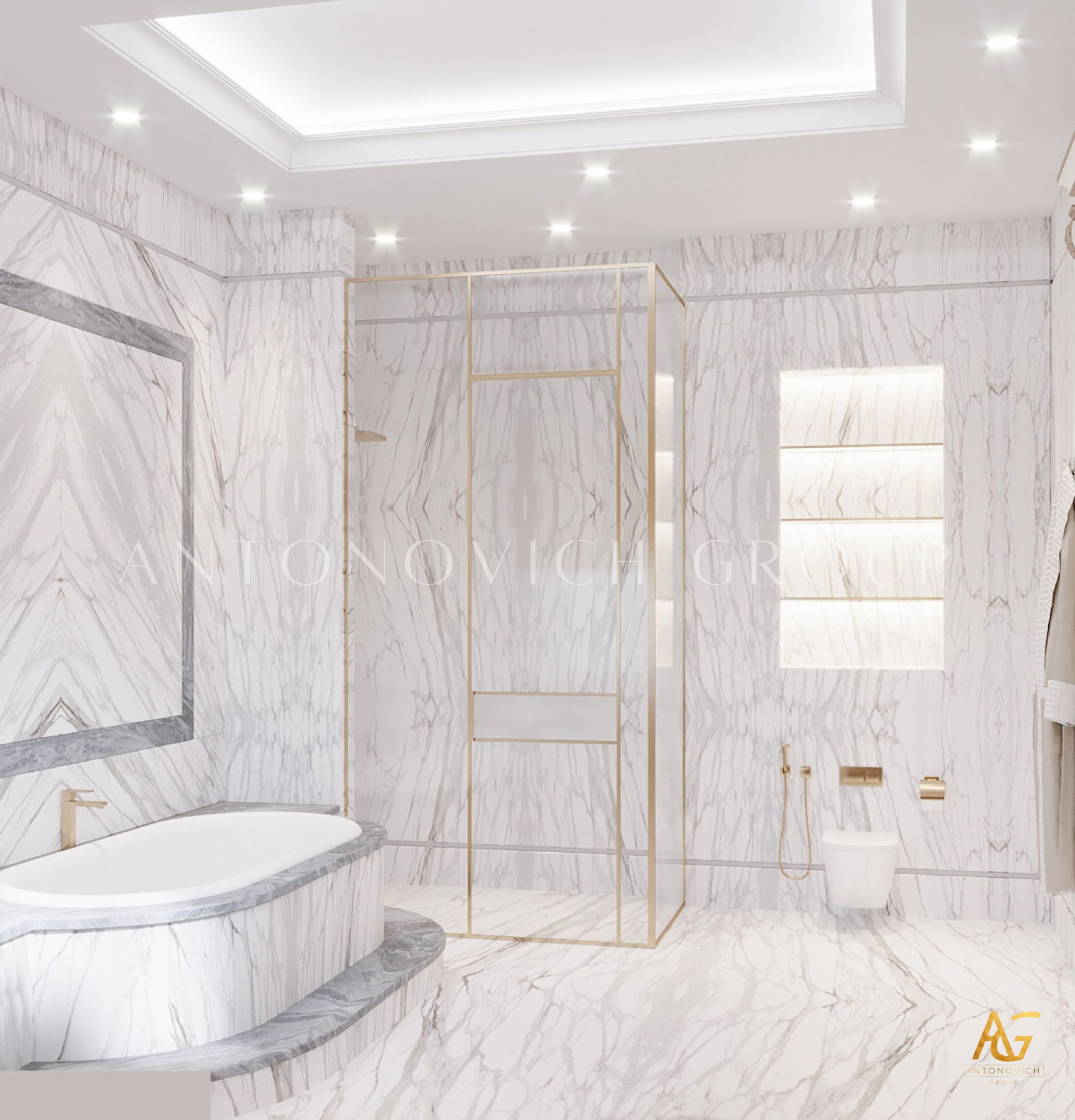 Cozy bathroom interior