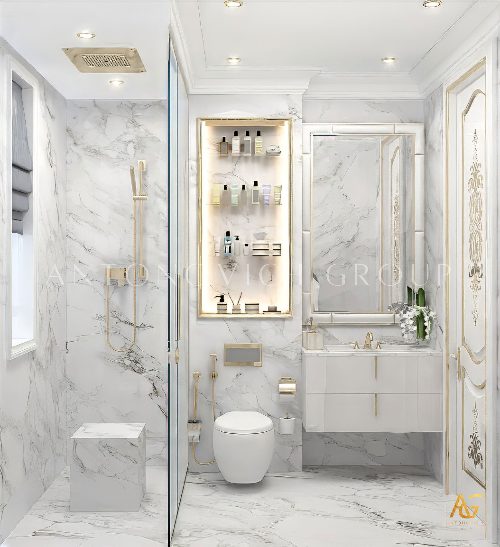 Refined Bathroom interior design
