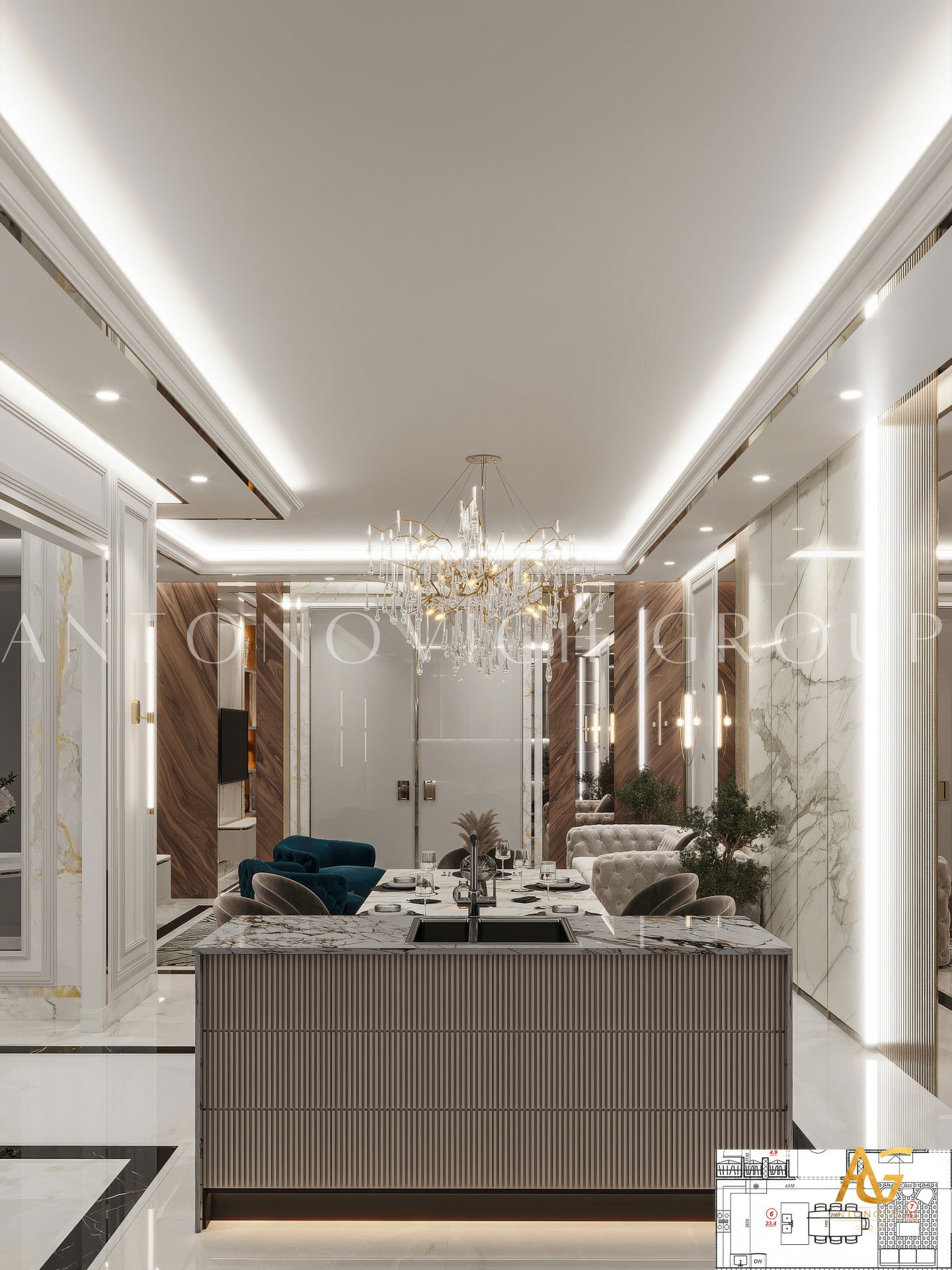 فيلا عائلية على الطراز العربي الحديث