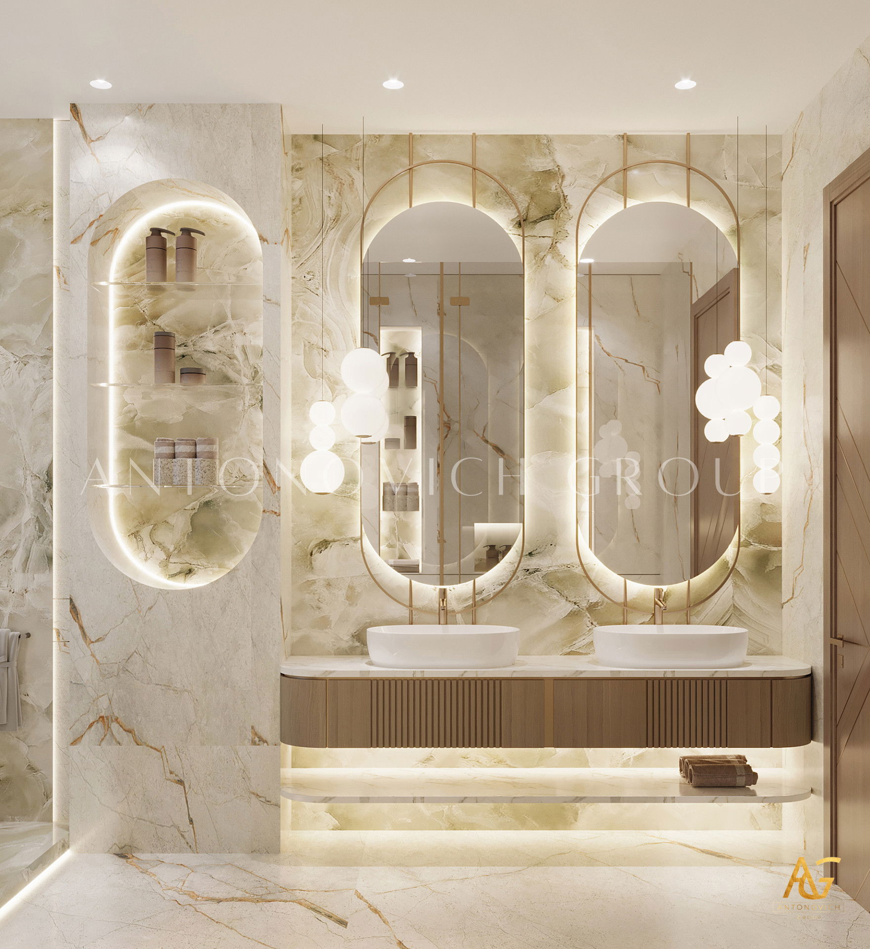 Luxury Bathroom Interior with Window