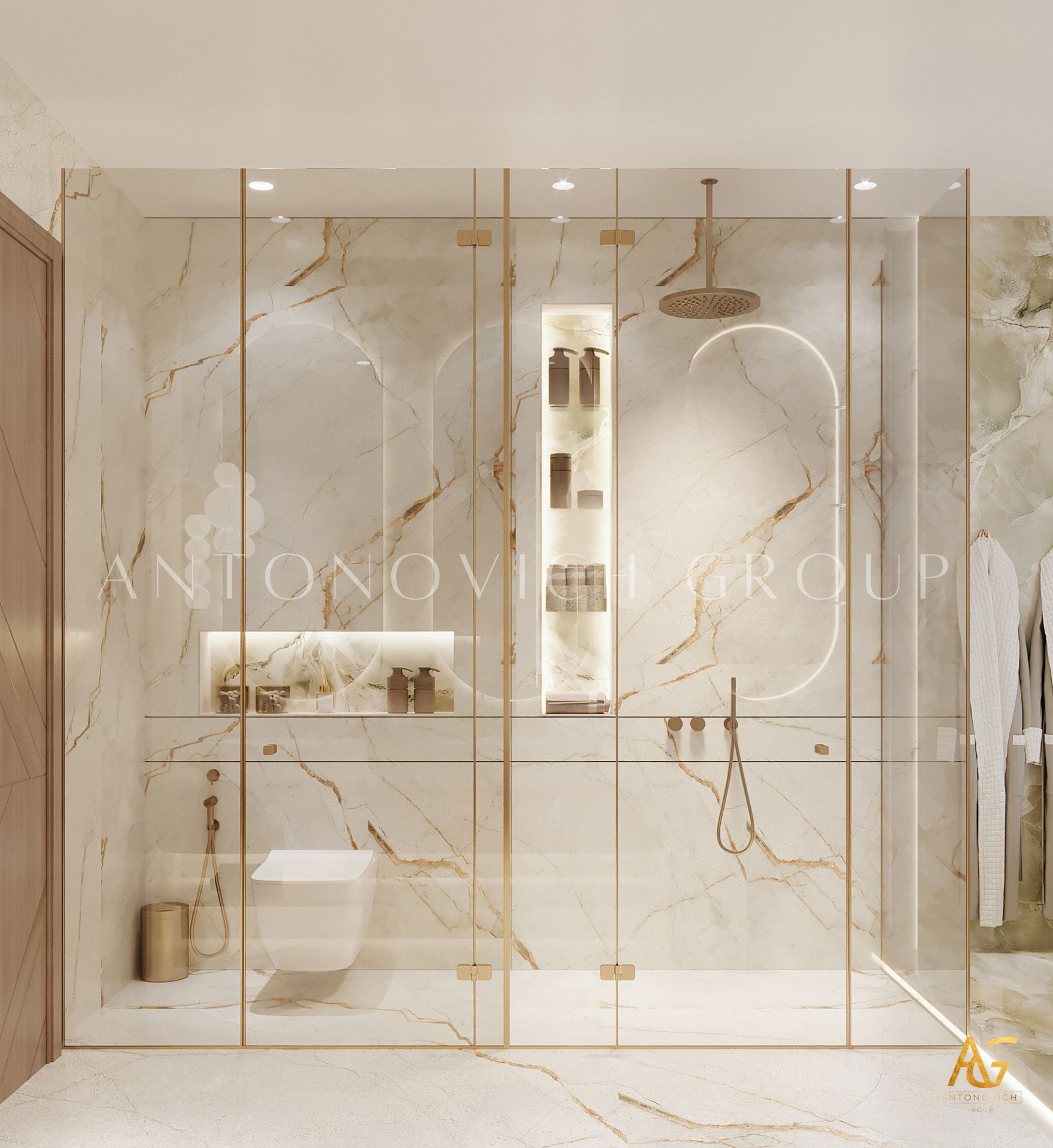 Luxury Bathroom Interior with Window