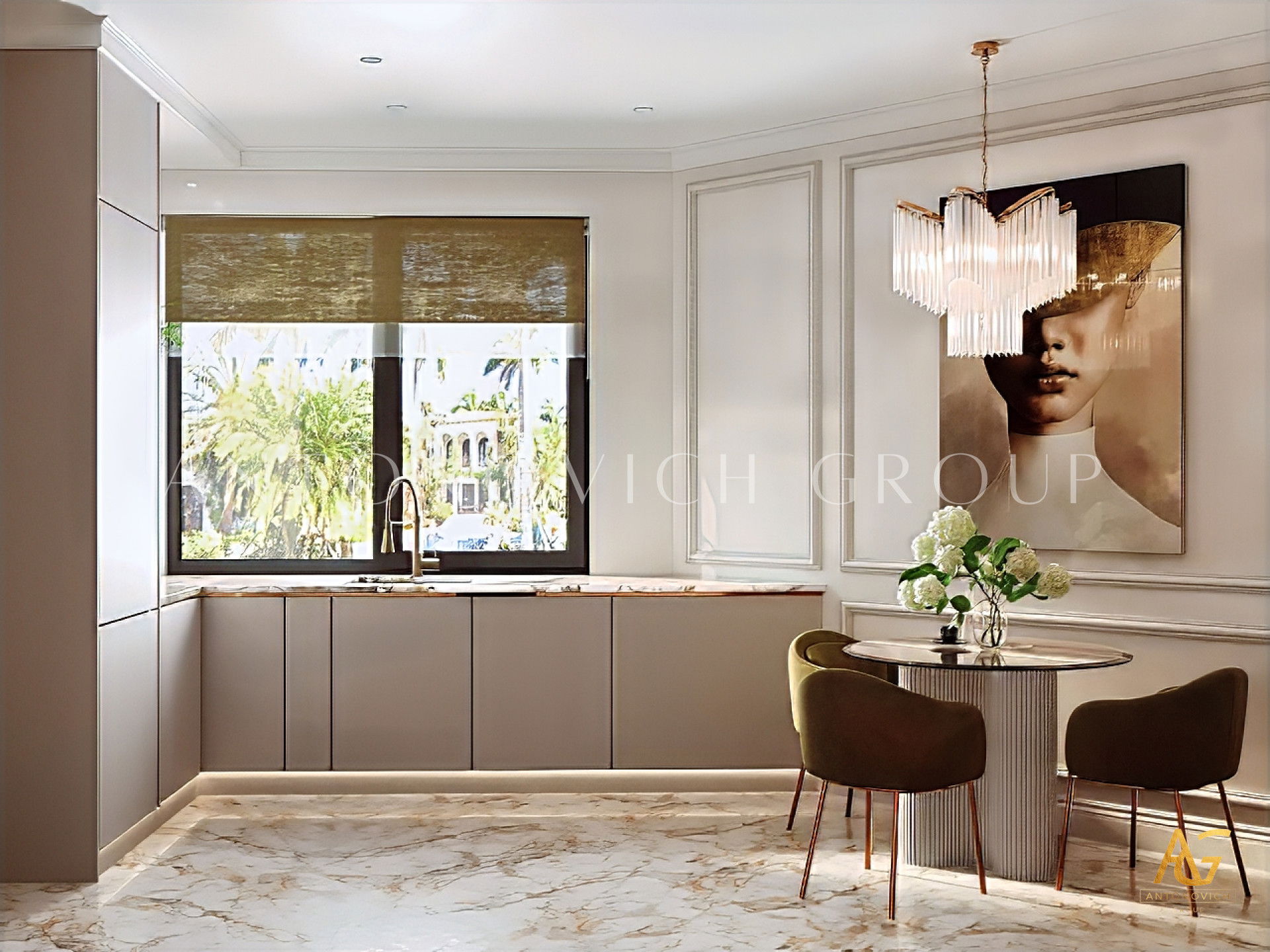 Open Space for Dining Room and Kitchen Design