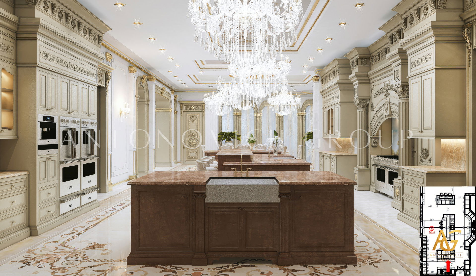 Royal Classic Kitchen Interior Design