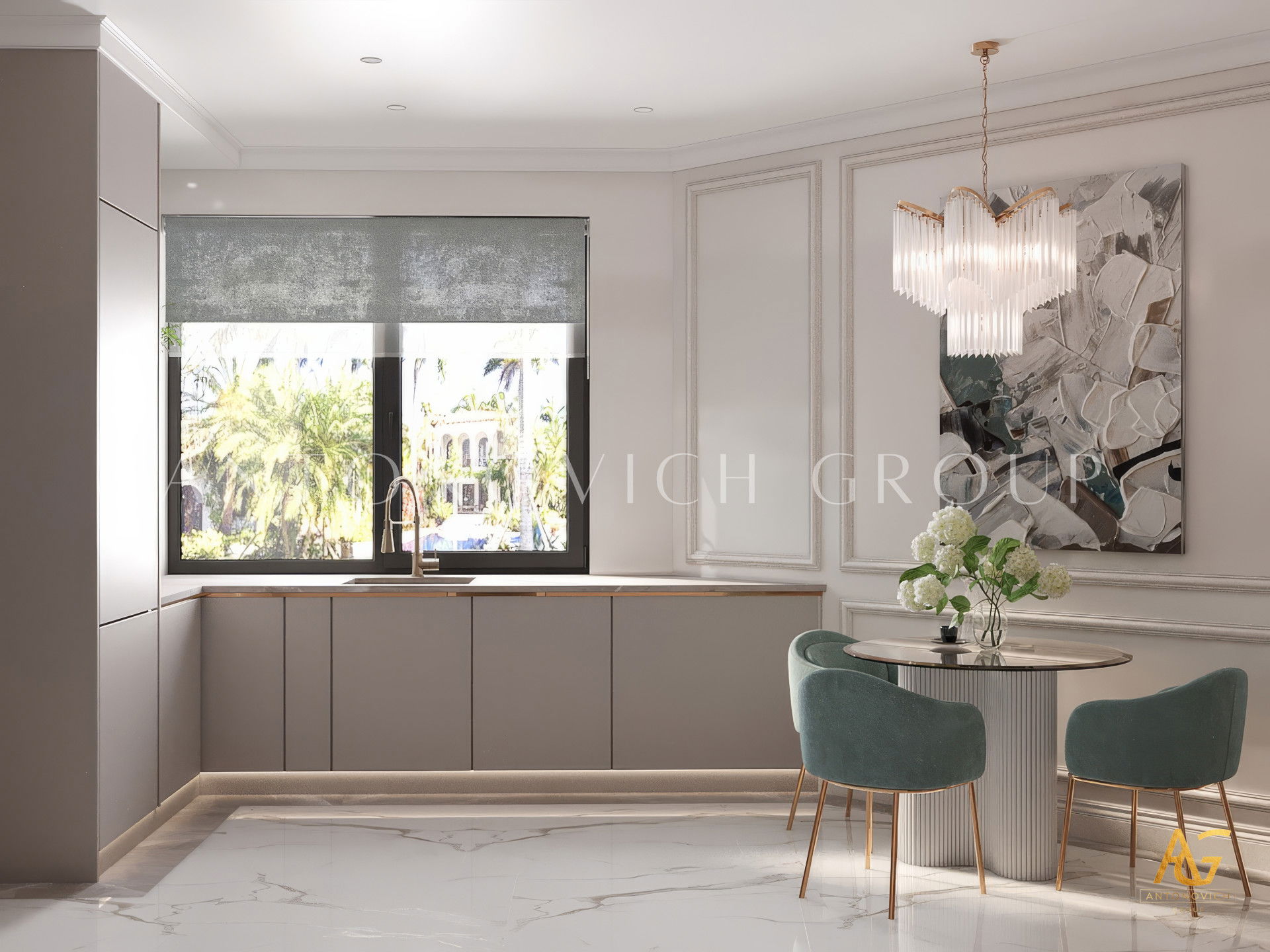 Smart family kitchen interior