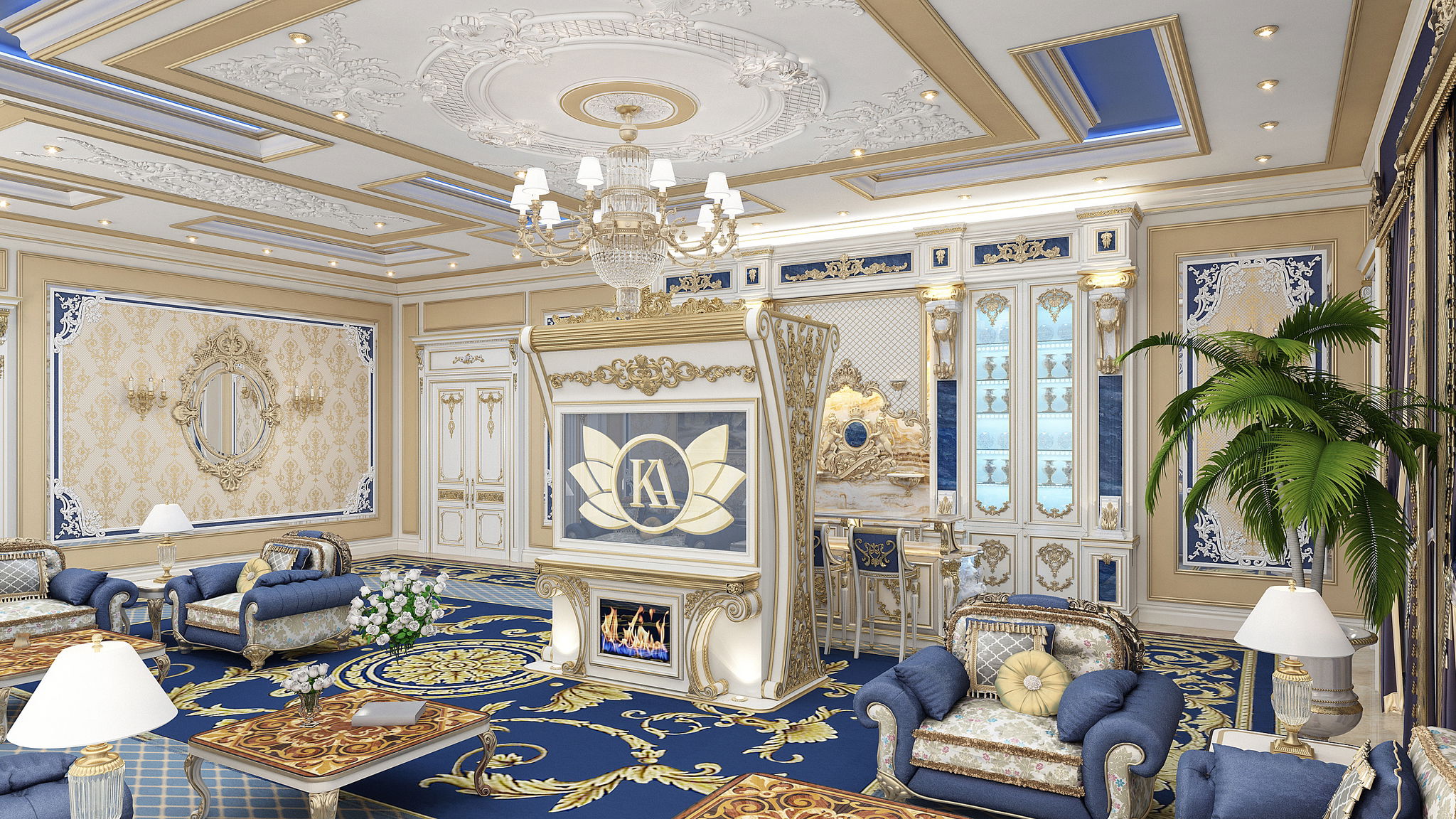 تصميم مجلس فاخر في الامارات