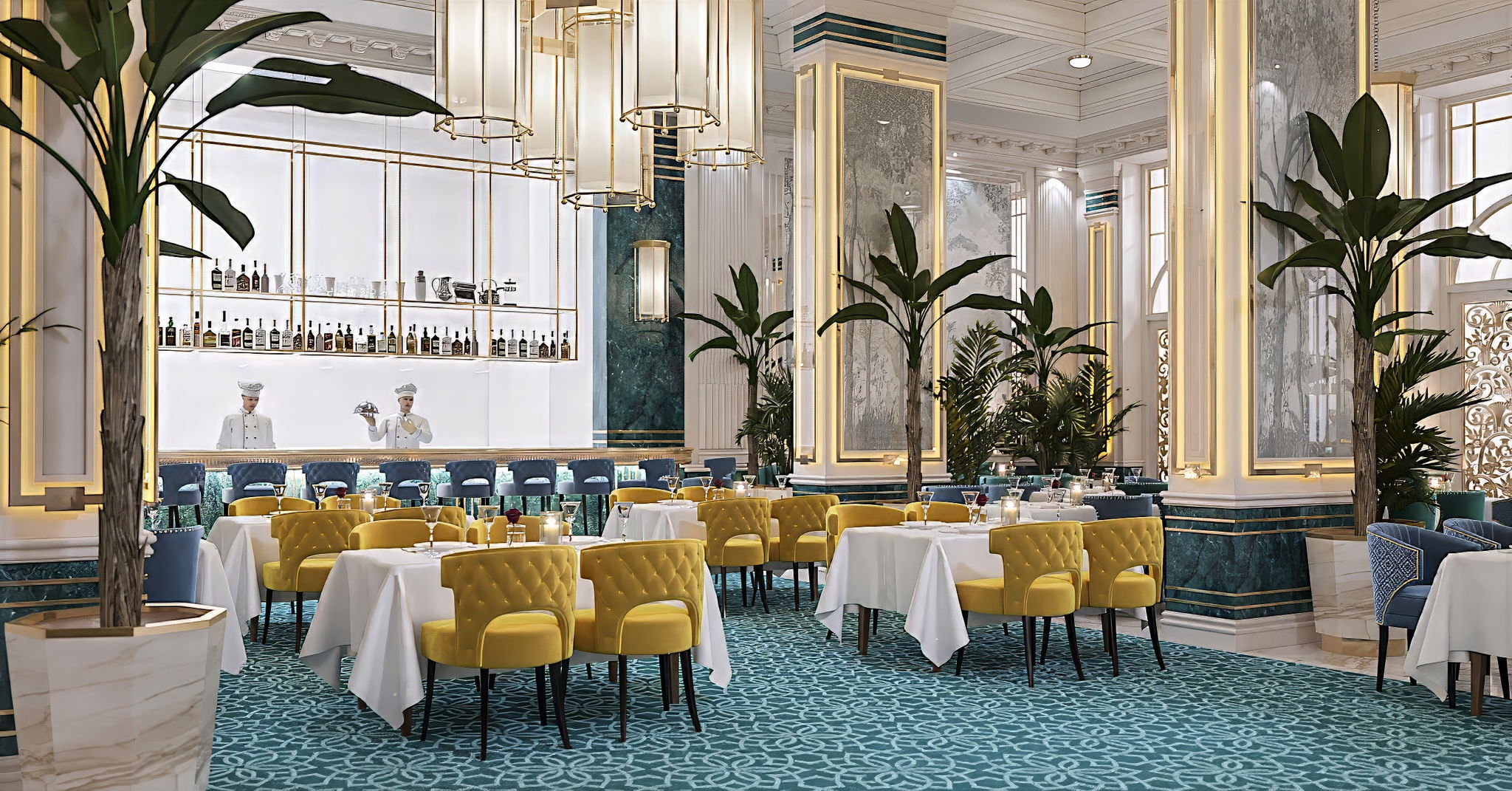 Роскошный дизайн маджлиса для виллы