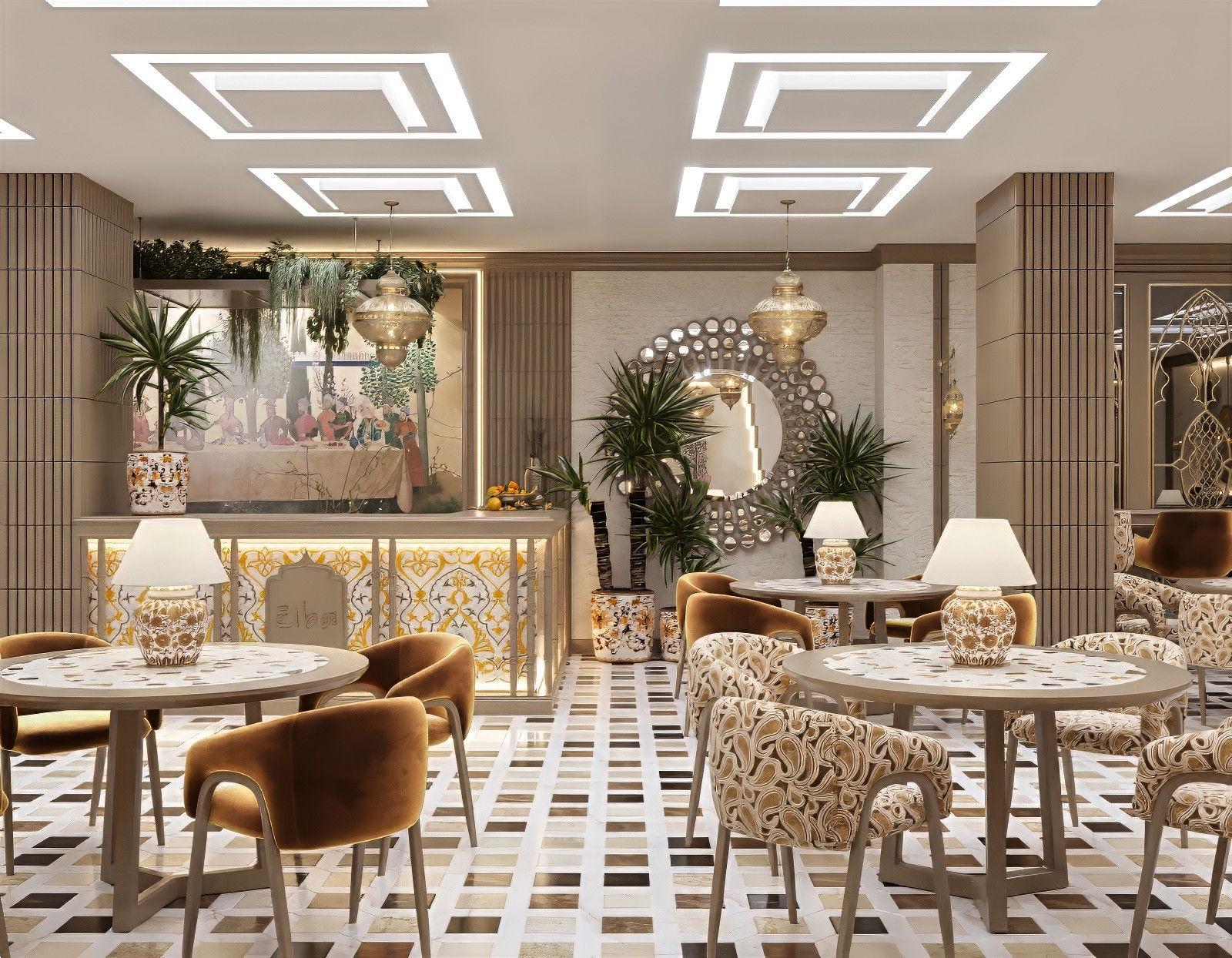 Эксклюзивный дизайн интерьера ресторана
