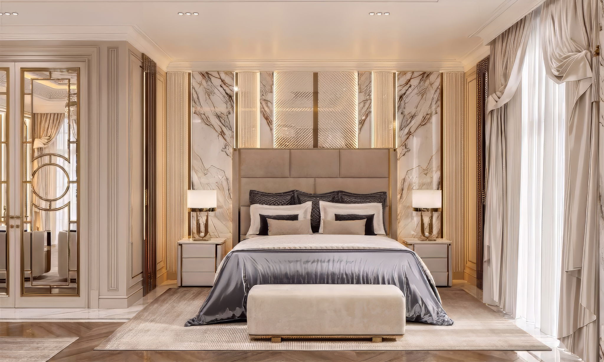 Glamour bedroom design