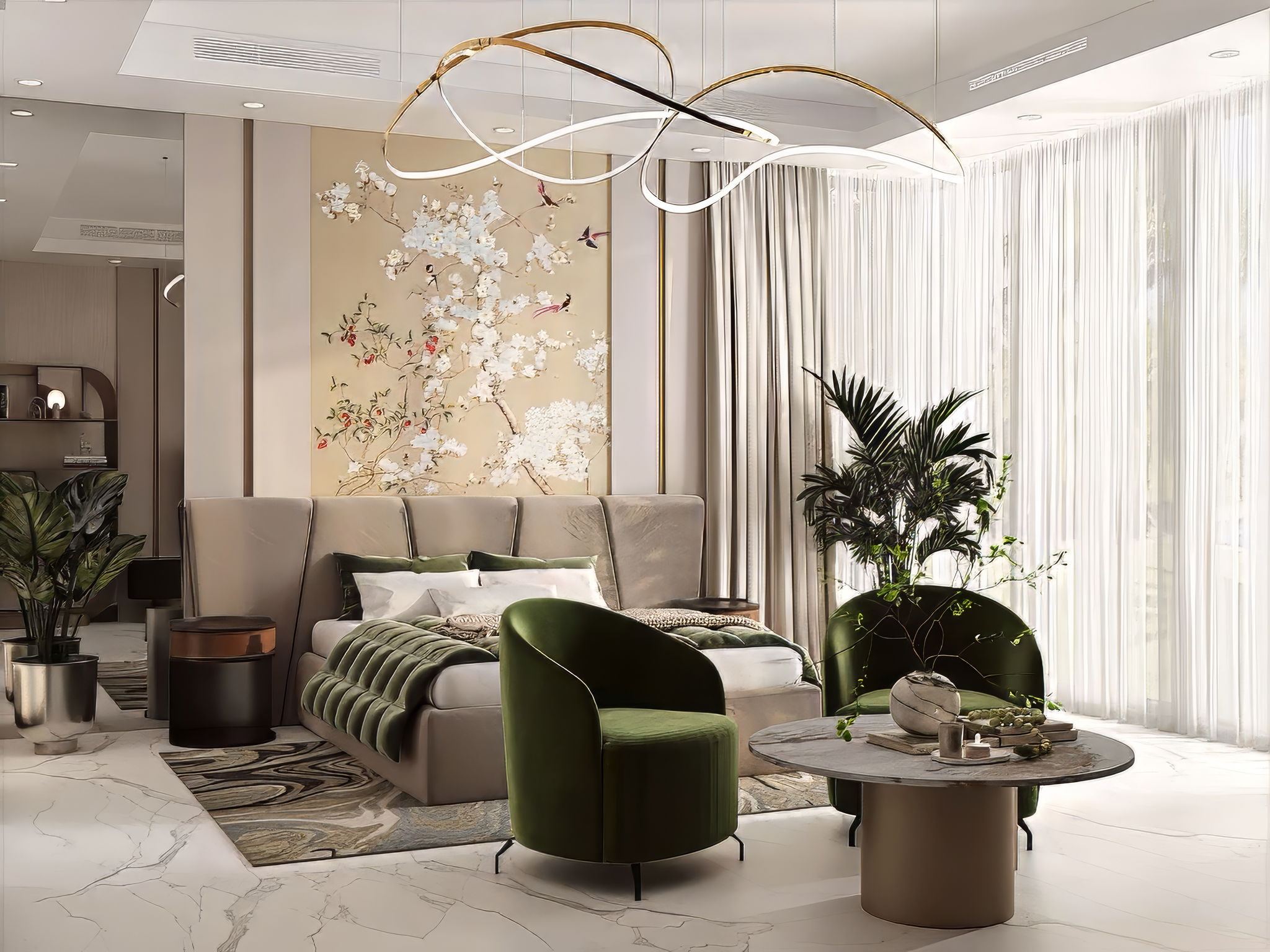 Luxury bedroom interior
