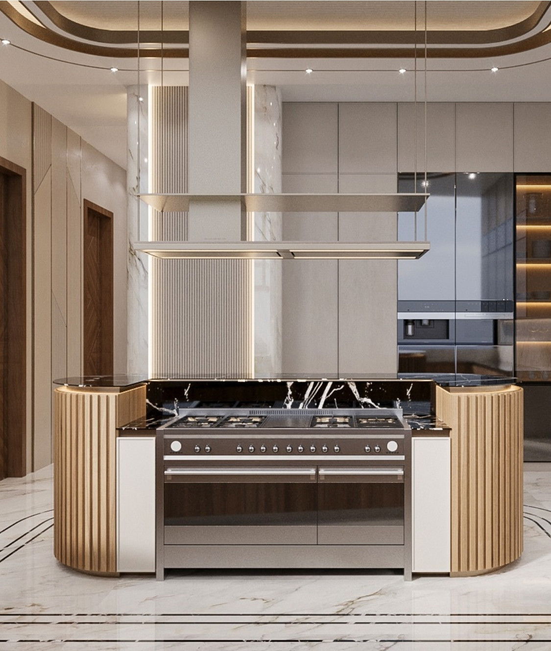 التصميم الداخلي الساحر للمطبخ