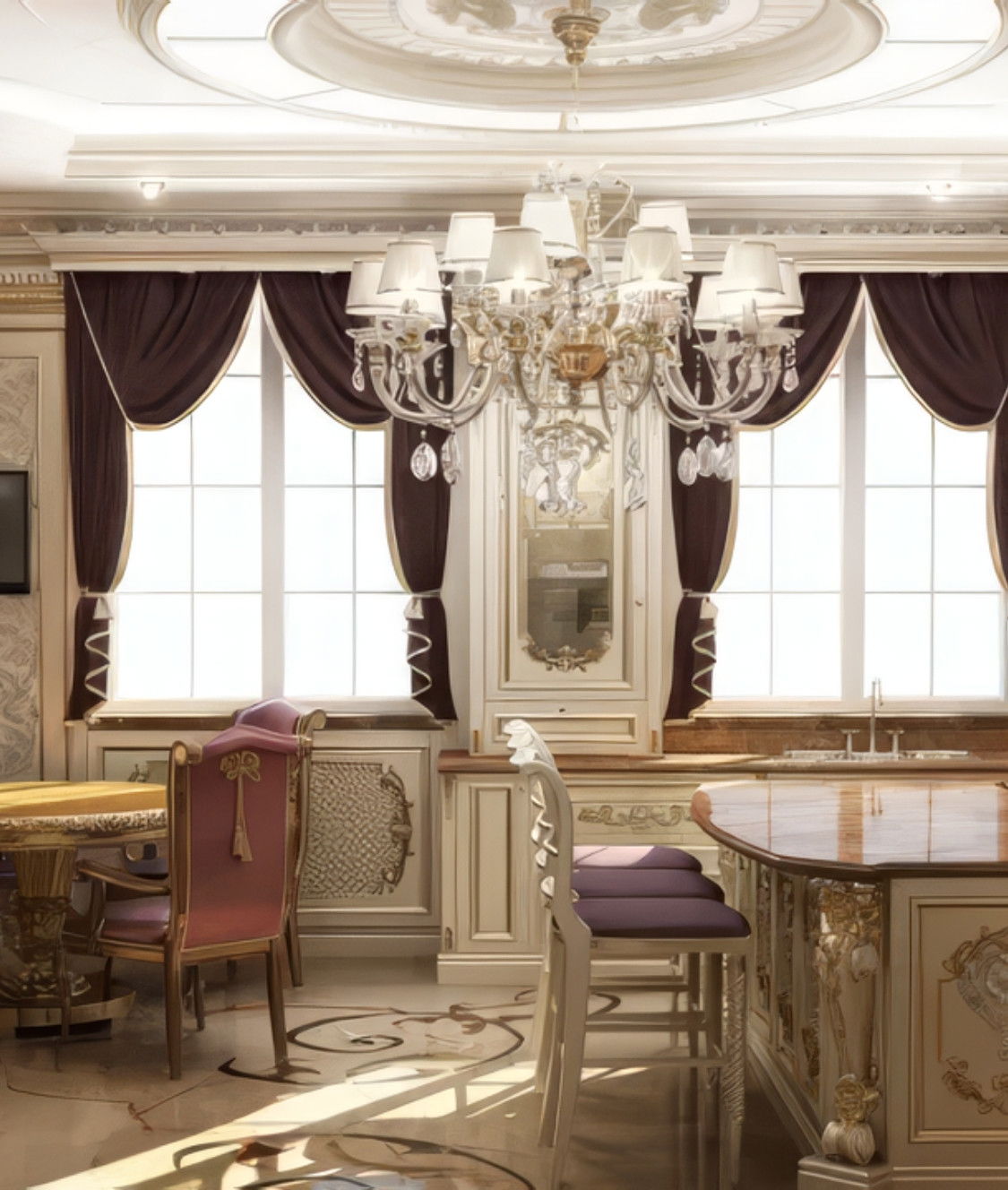 المطبخ الكلاسيكي الفاخر