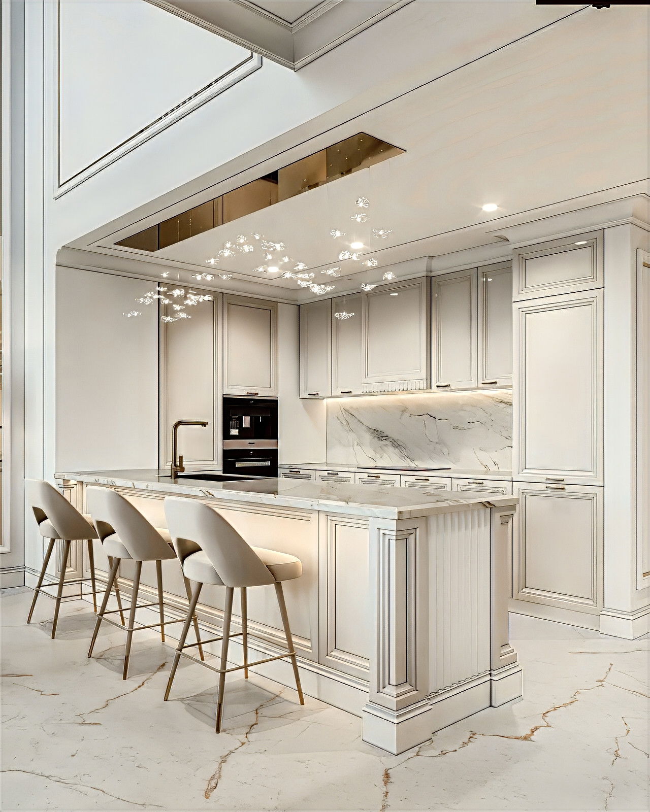 تصميم التصميم الداخلي المشرق للمطبخ